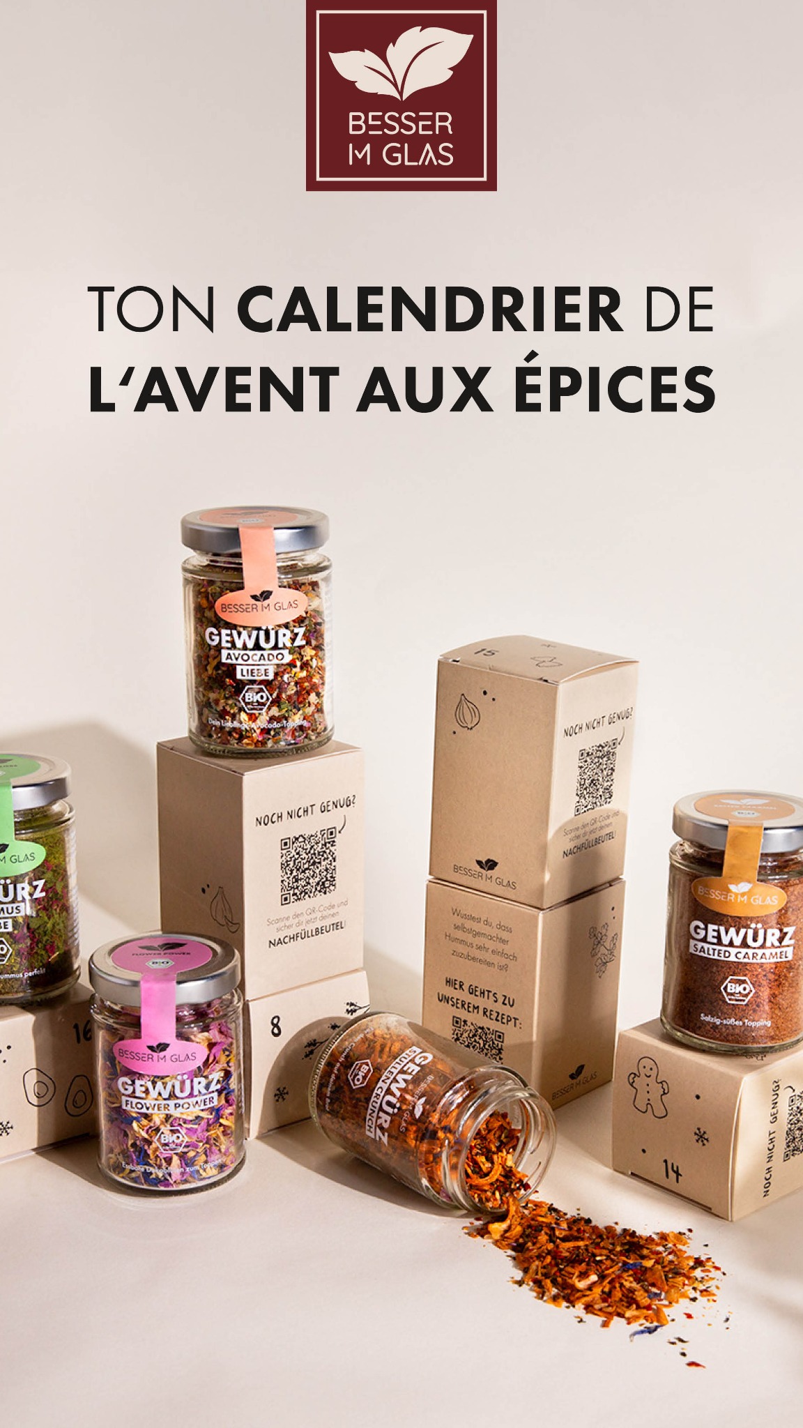 Besser im Glas Facebook ad: -50 € en prévente