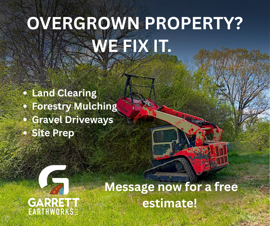 Garrett Earthworks, LLC Facebook ad: Build your land's future with Garrett Earthworks, LLC