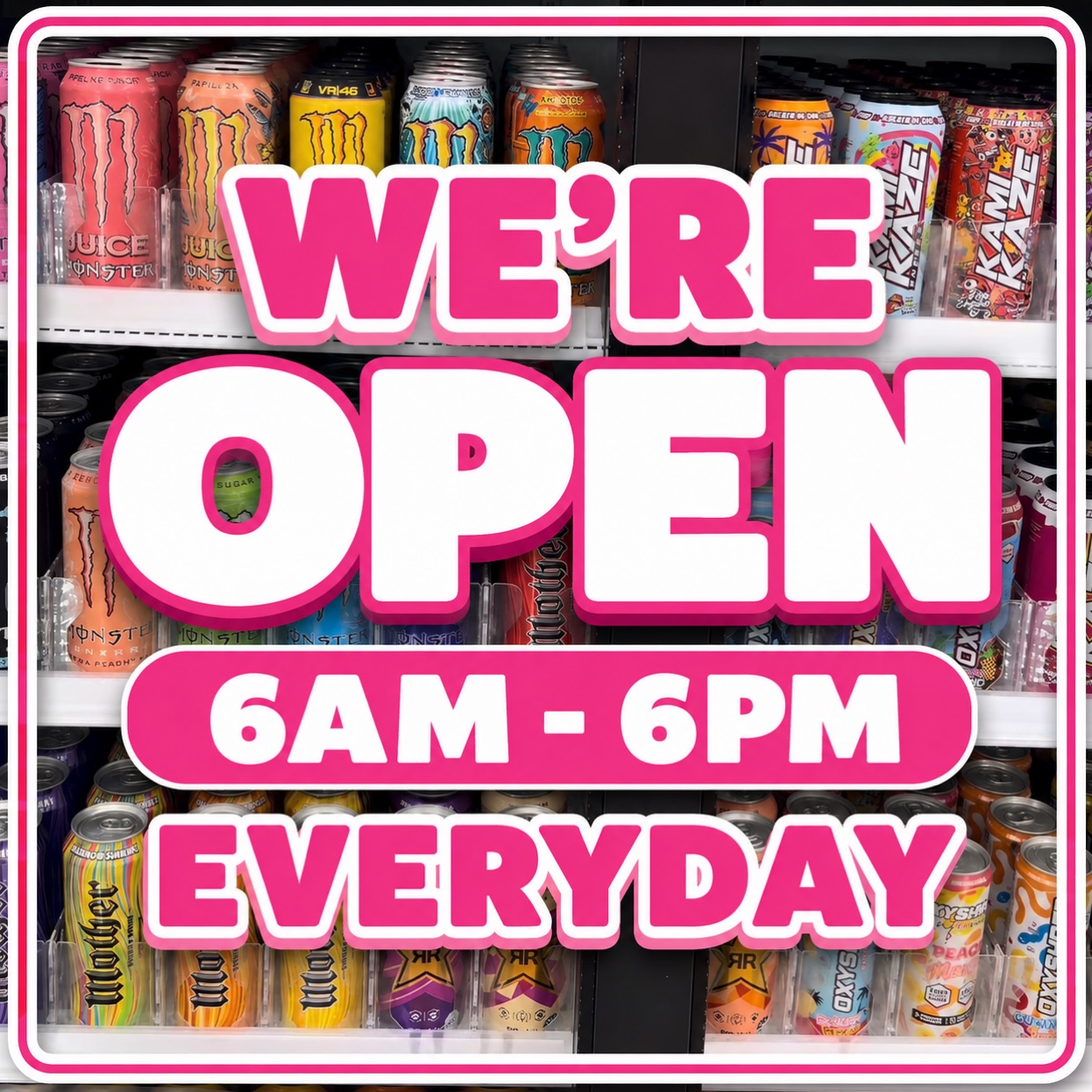 Snak Haus Facebook ad: WE’RE OPEN EVERY DAY!