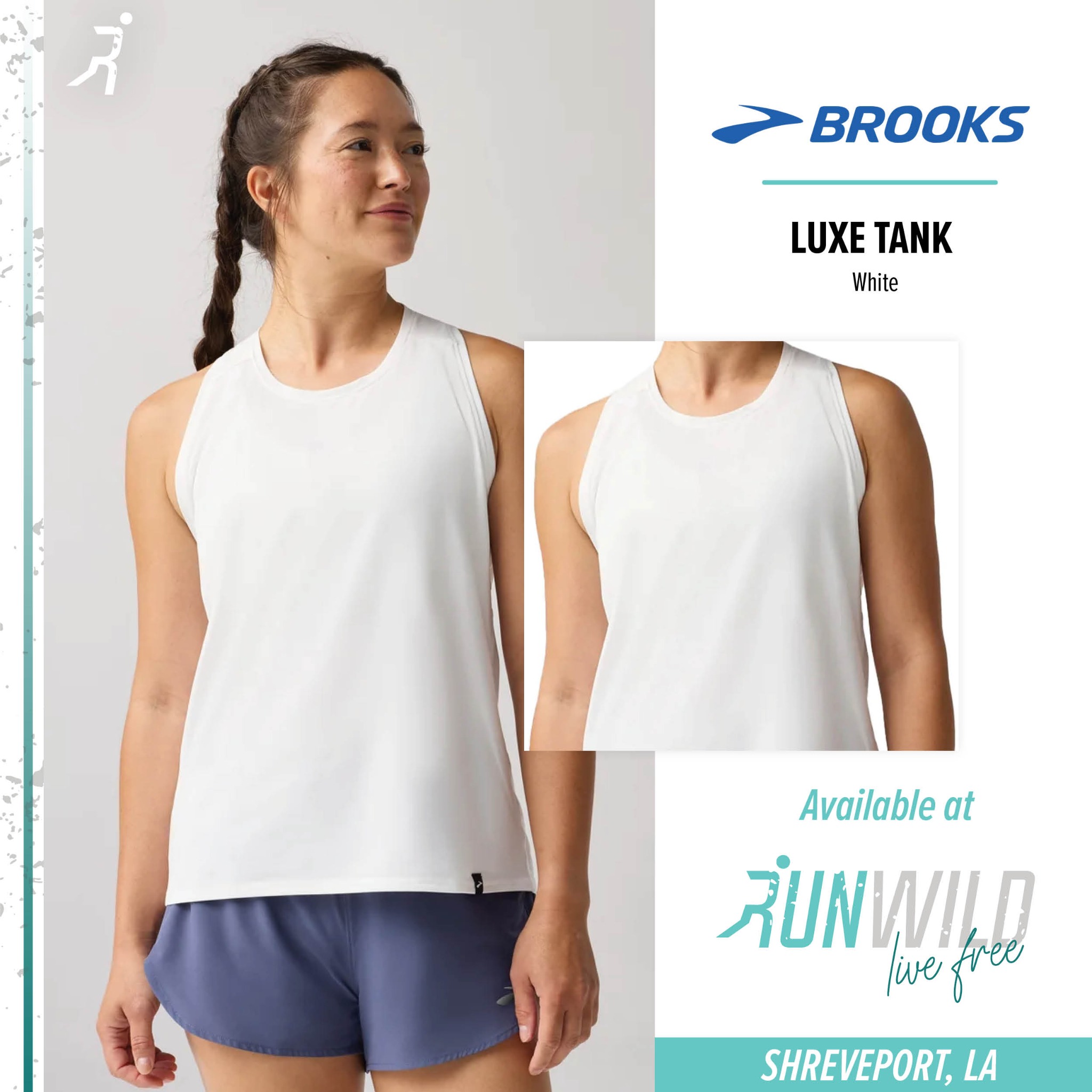Run Wild Shreveport Facebook ad: Brooks Luxe Tank