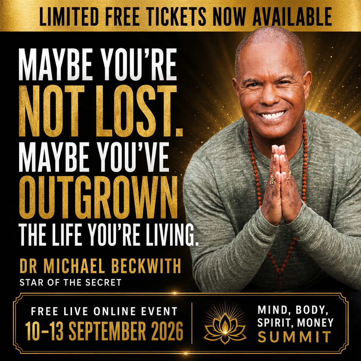 REAL Success Facebook ad: [BOOK YOUR FREE TICKET] MIND, BODY, SPIRIT, MONEY SUMMIT