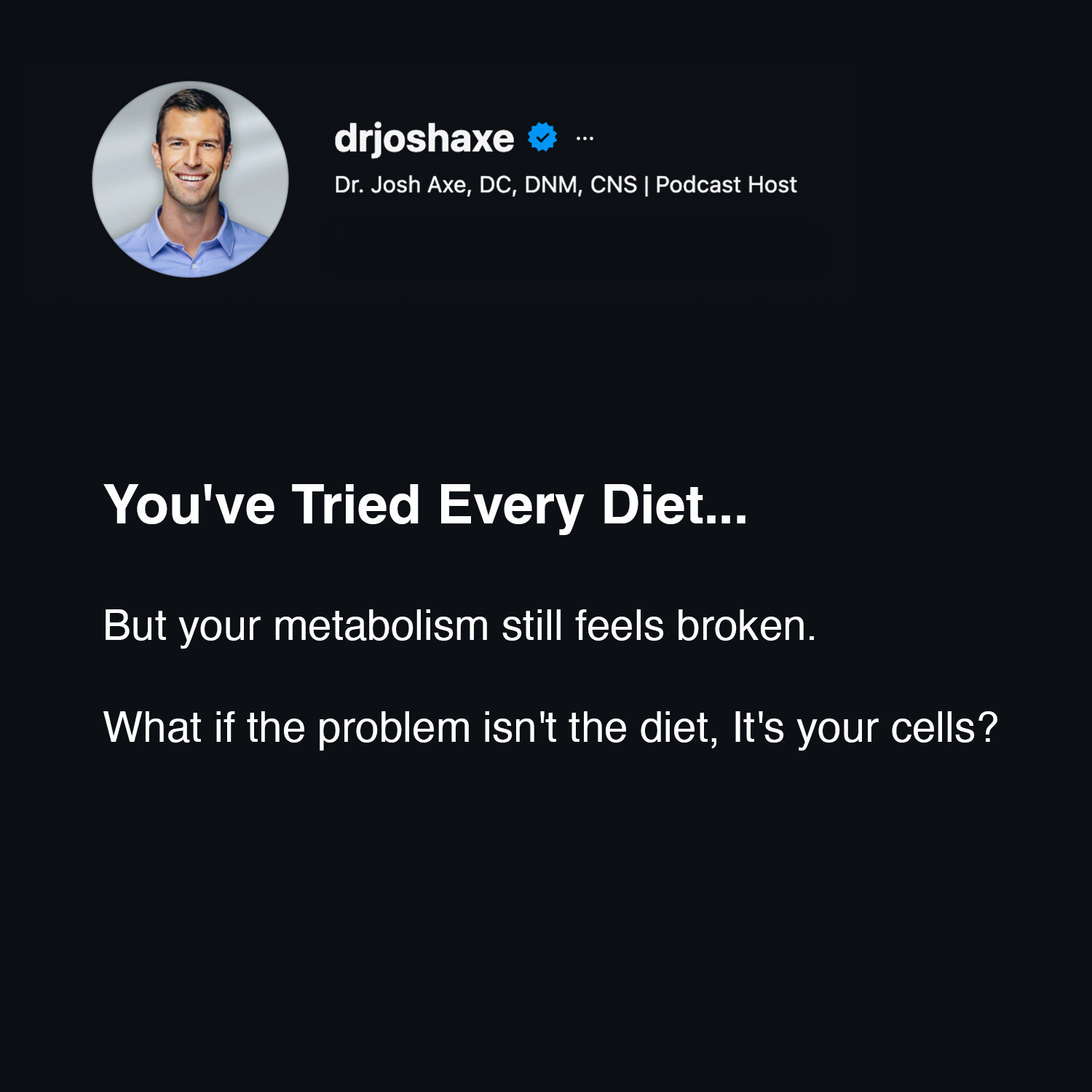 Dr. Josh Axe Facebook ad