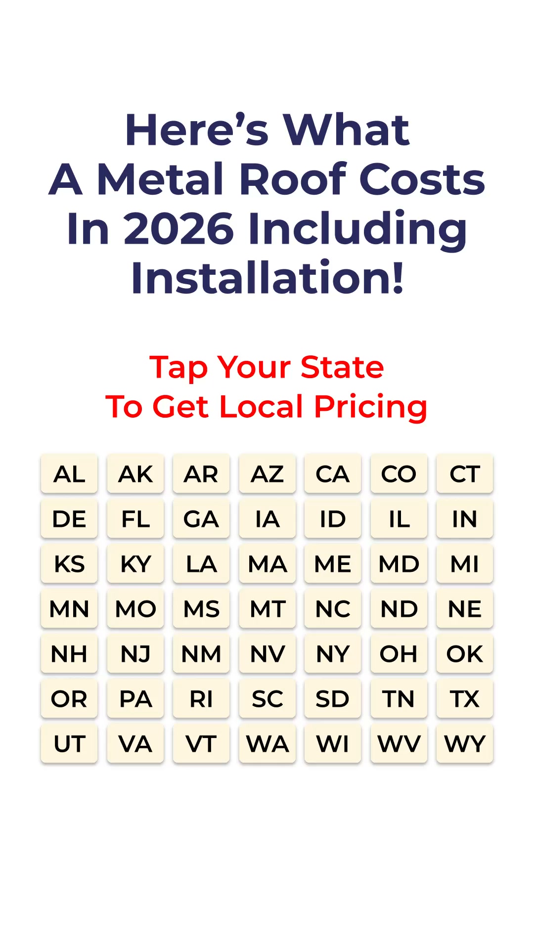 HomeBuddy.com Facebook ad: The Cost of New Metal Roof Might Surprise You