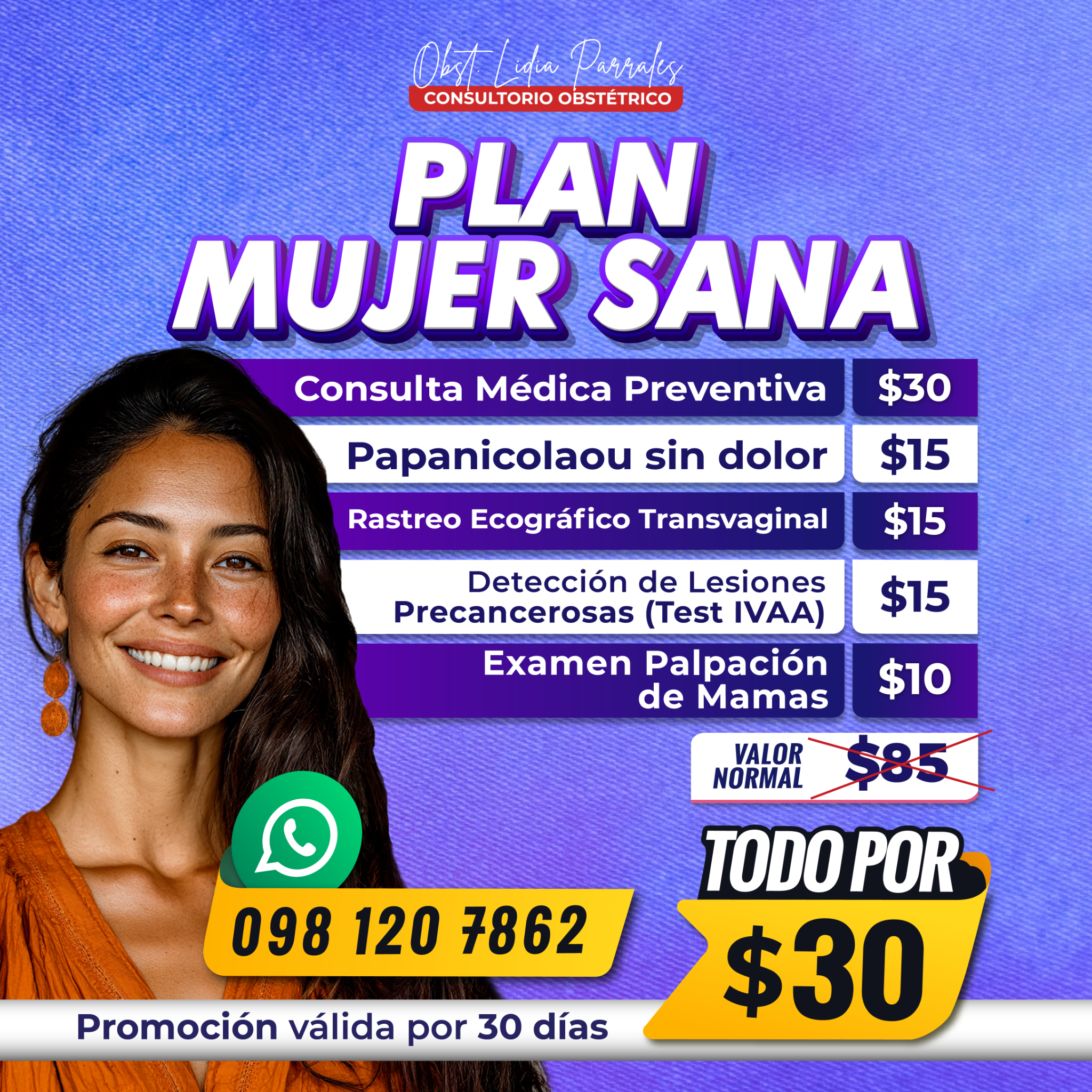 Obst. Lidia Parrales Facebook ad from Jan 10, 2026