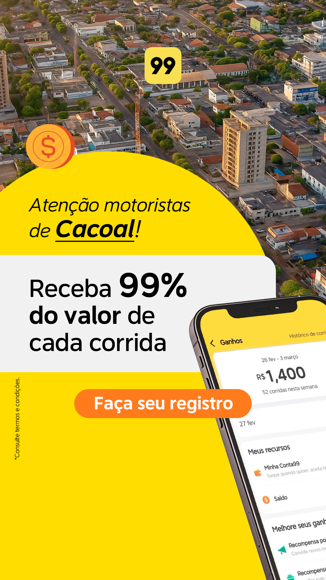 Vou de 99 Facebook ad