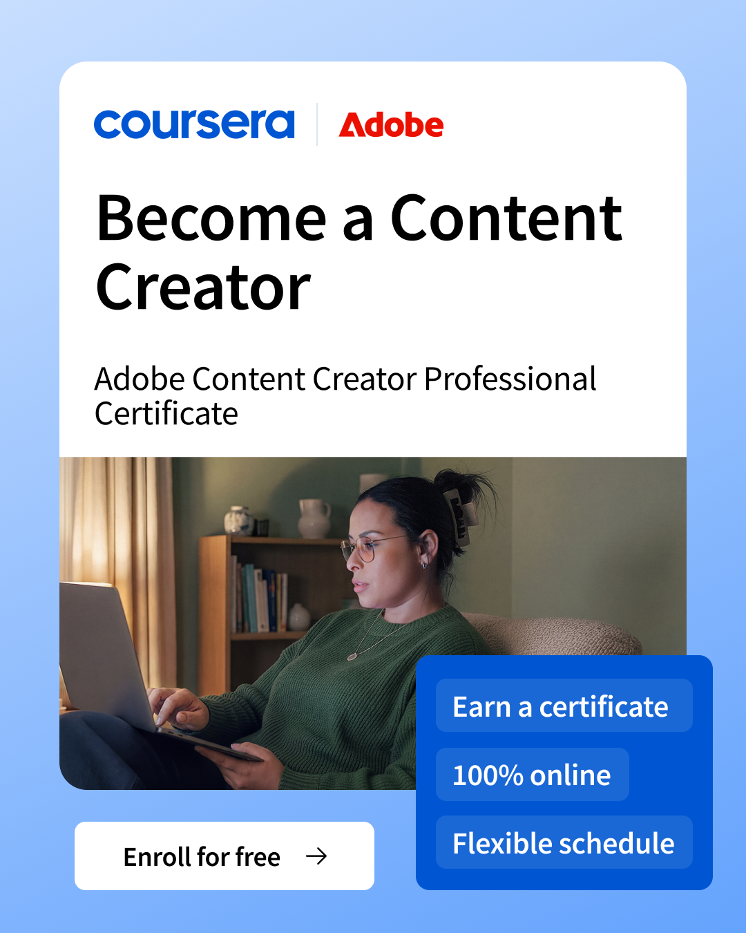 Coursera Facebook ad