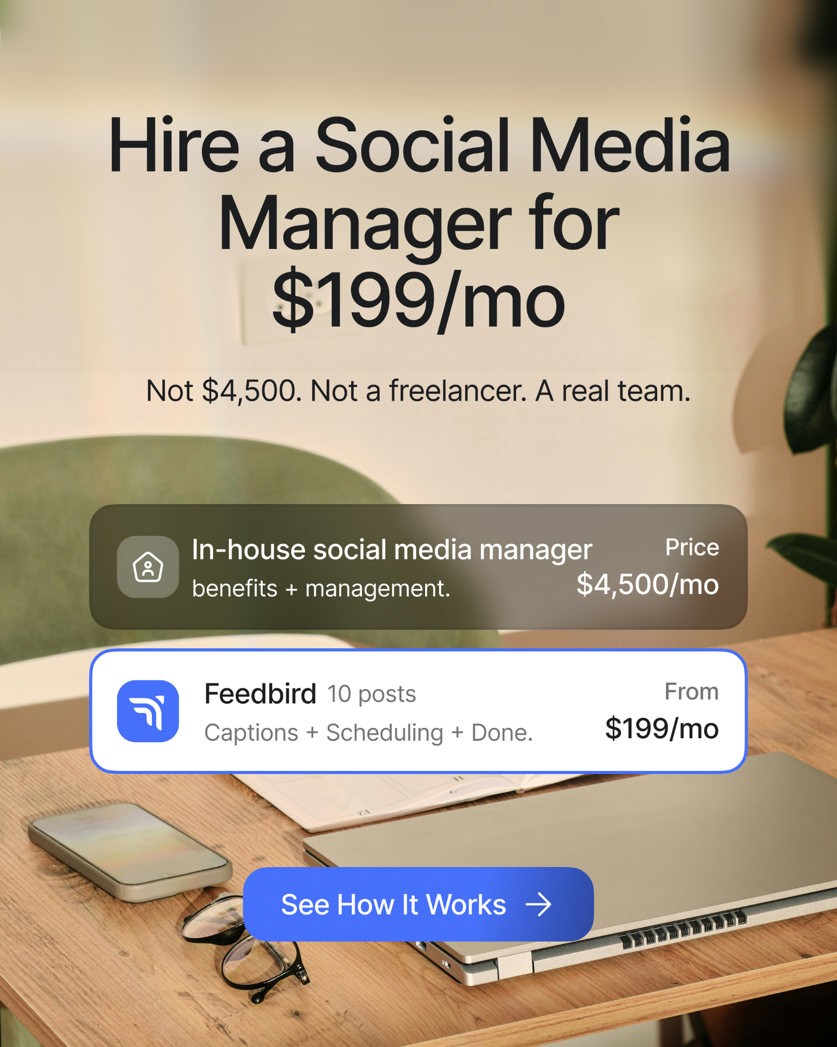Feedbird Facebook ad