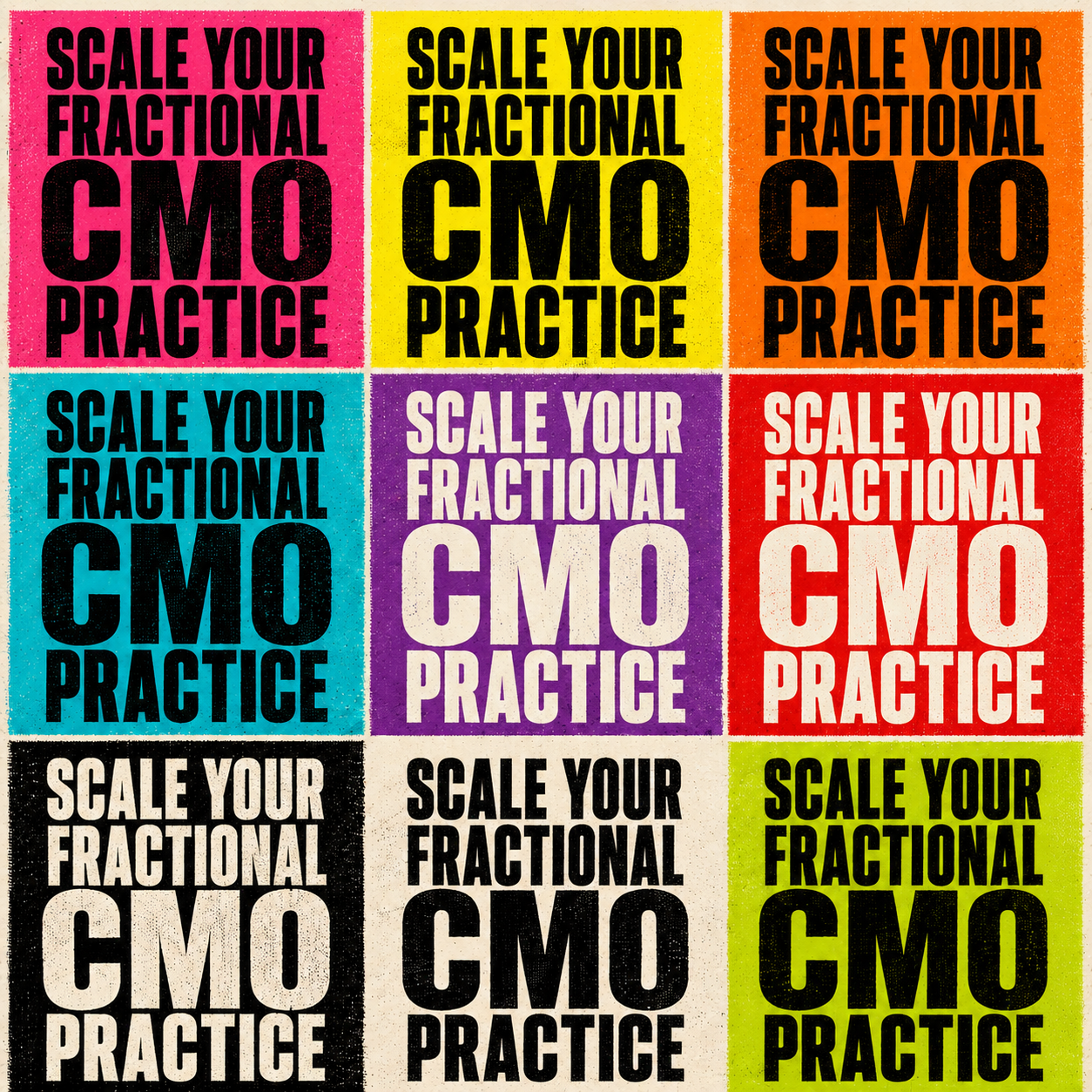 CMOx Facebook ad: You're Already a Fractional CMO. Now Scale.