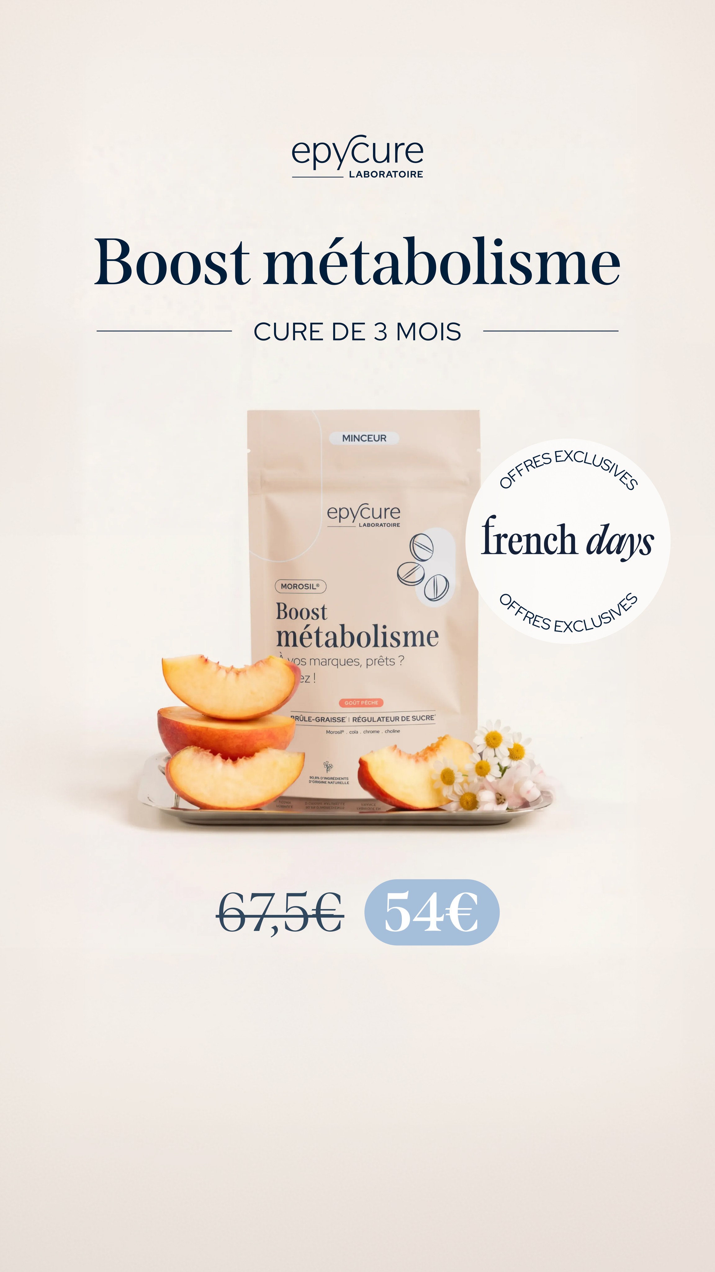Epycure Facebook ad: -20% sur TOUT le site