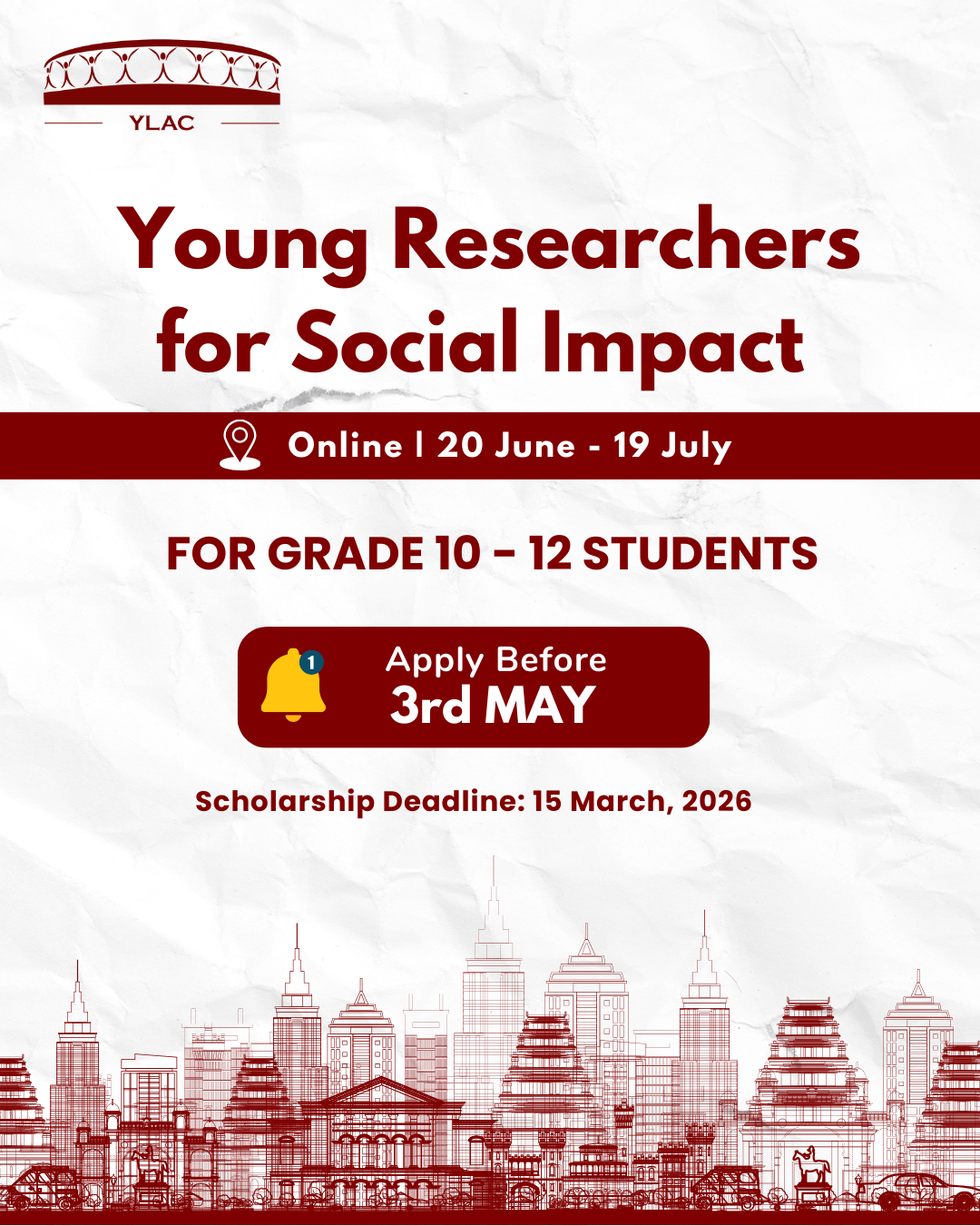 YLAC - Young Leaders for Active Citizenship Facebook ad: Young Researchers for Social Impact