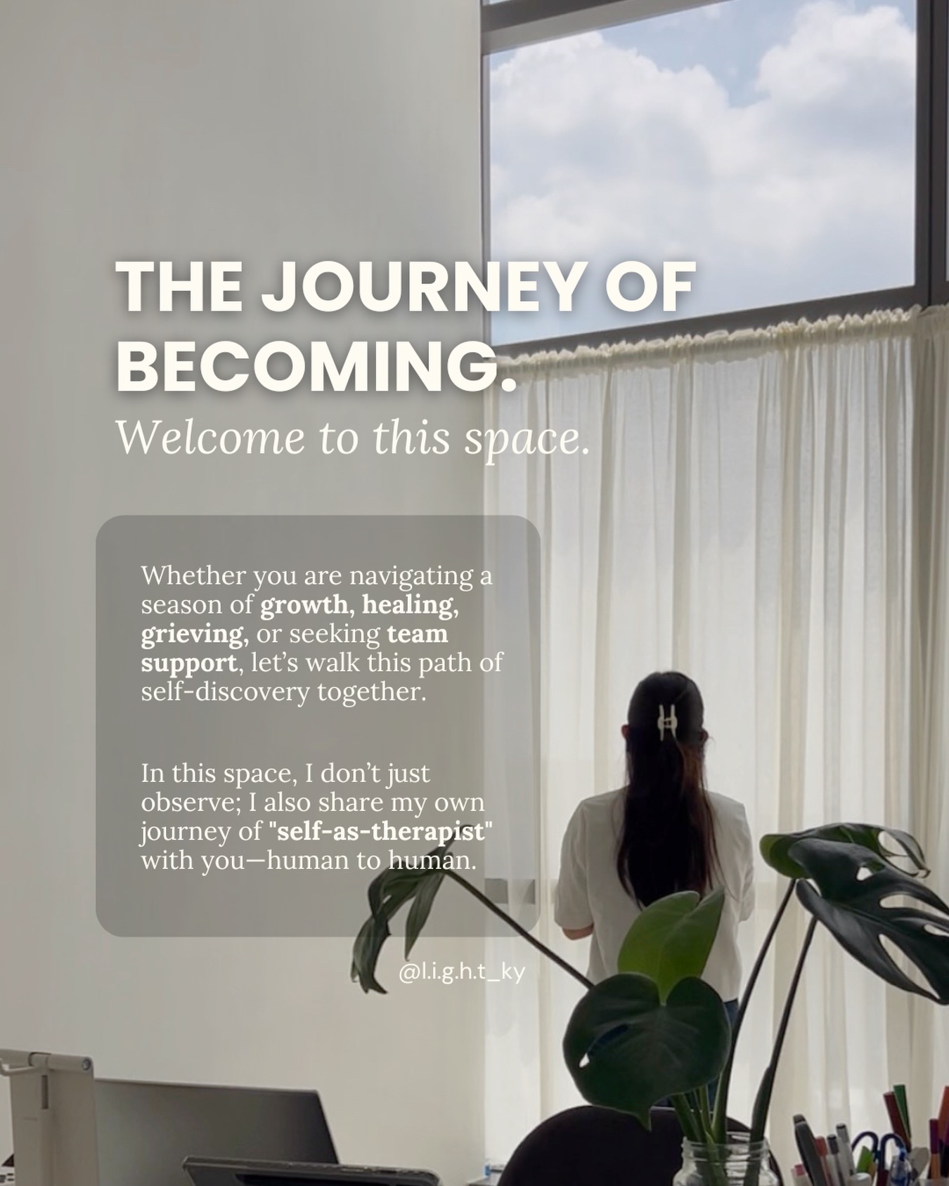 LIGHT Facebook ad: Welcome to a space of quiet reflection.