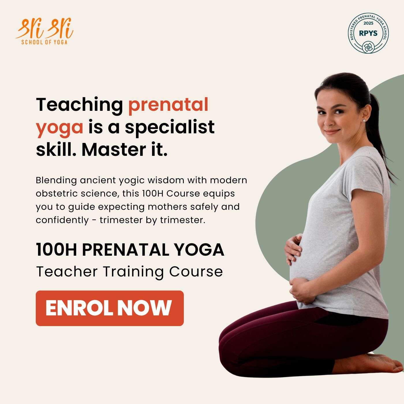 Sri Sri School of Yoga - Yoga Teacher Training Facebook ad