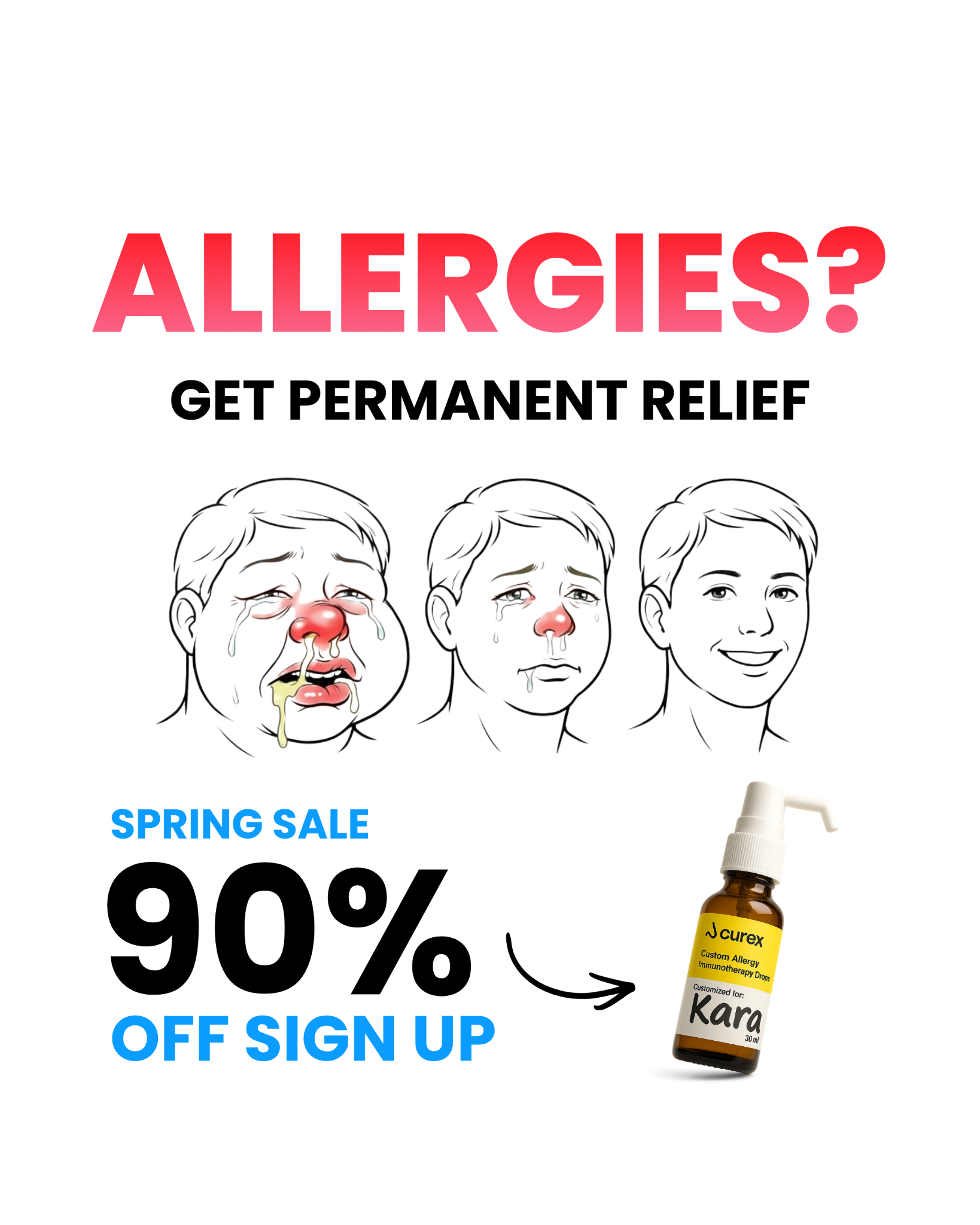 Curex Allergy Facebook ad