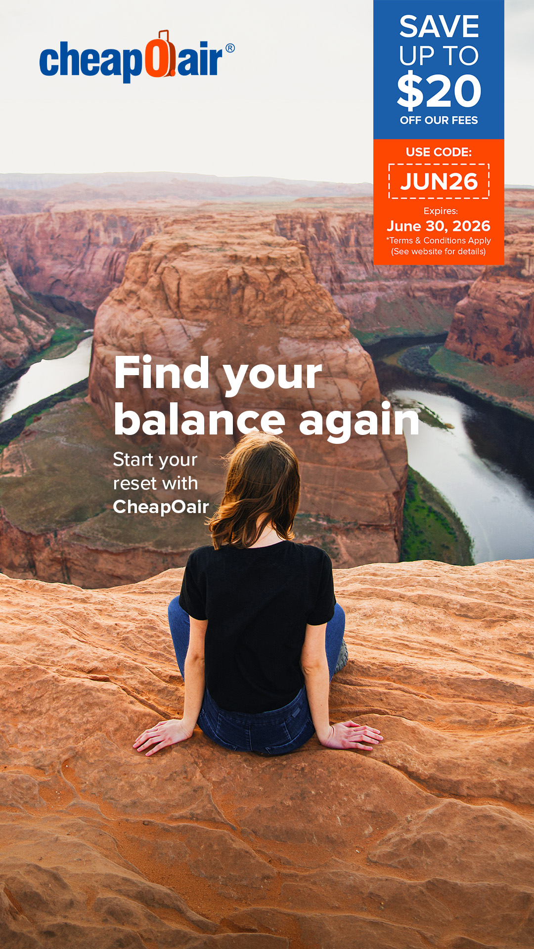 CheapOair Facebook ad