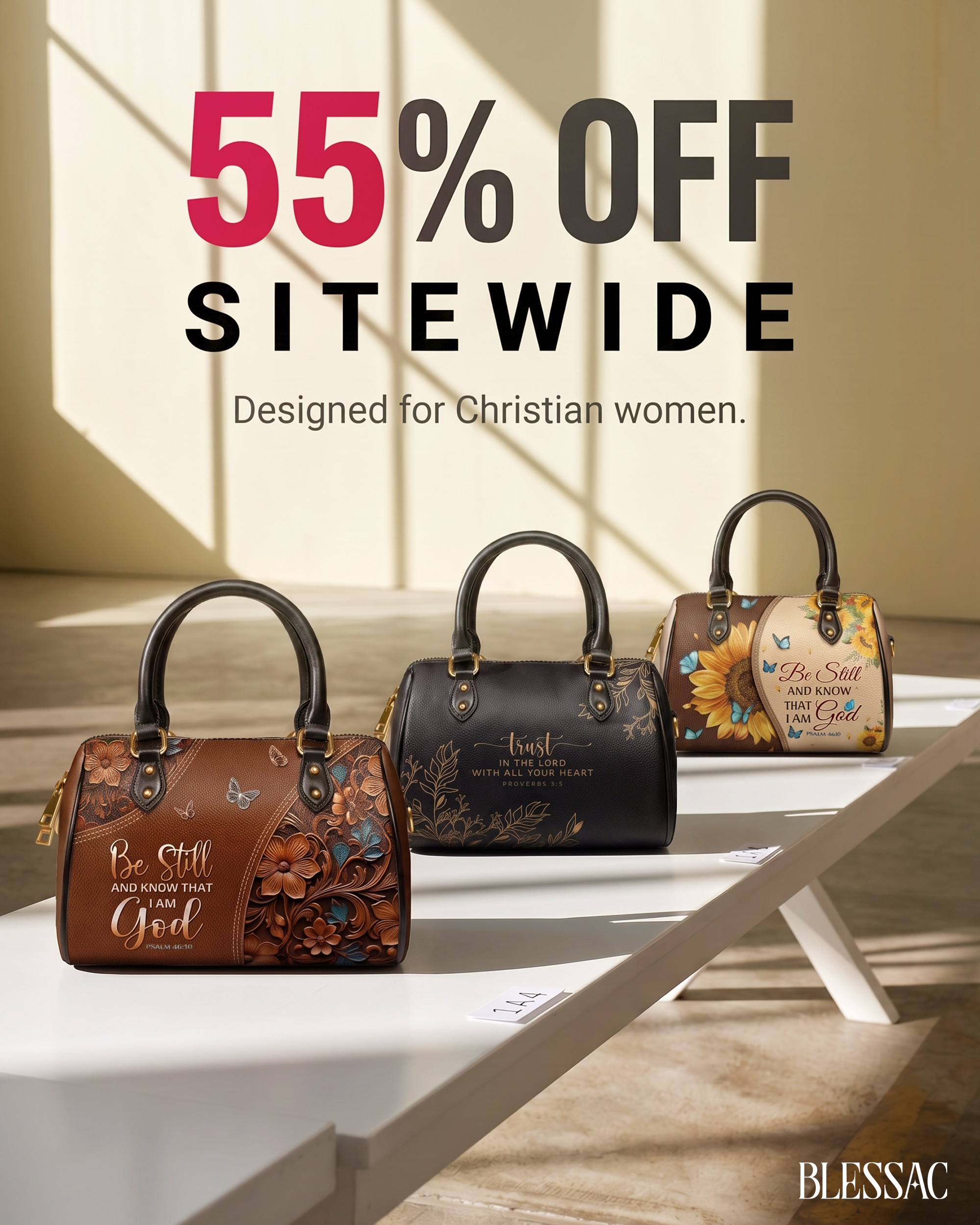 Blessac - Leather Handbags Inspired by Bible Verses Facebook ad