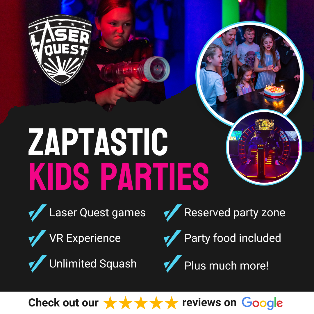 Laser Quest Bromley Facebook ad: Laser Quest Birthday Parties