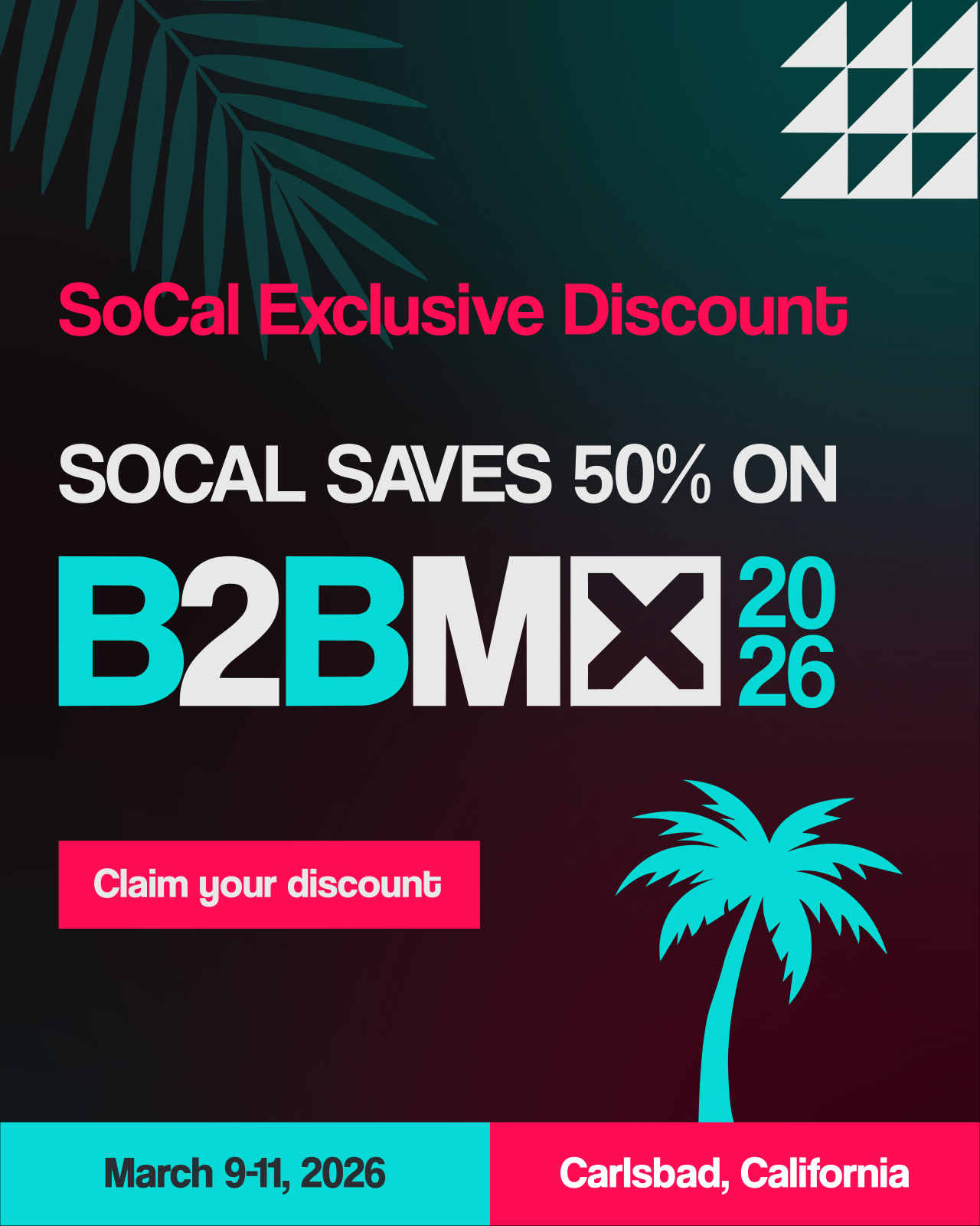 B2B Marketing Exchange Facebook ad: B2BMX 2026 | Carlsbad, March 9-11