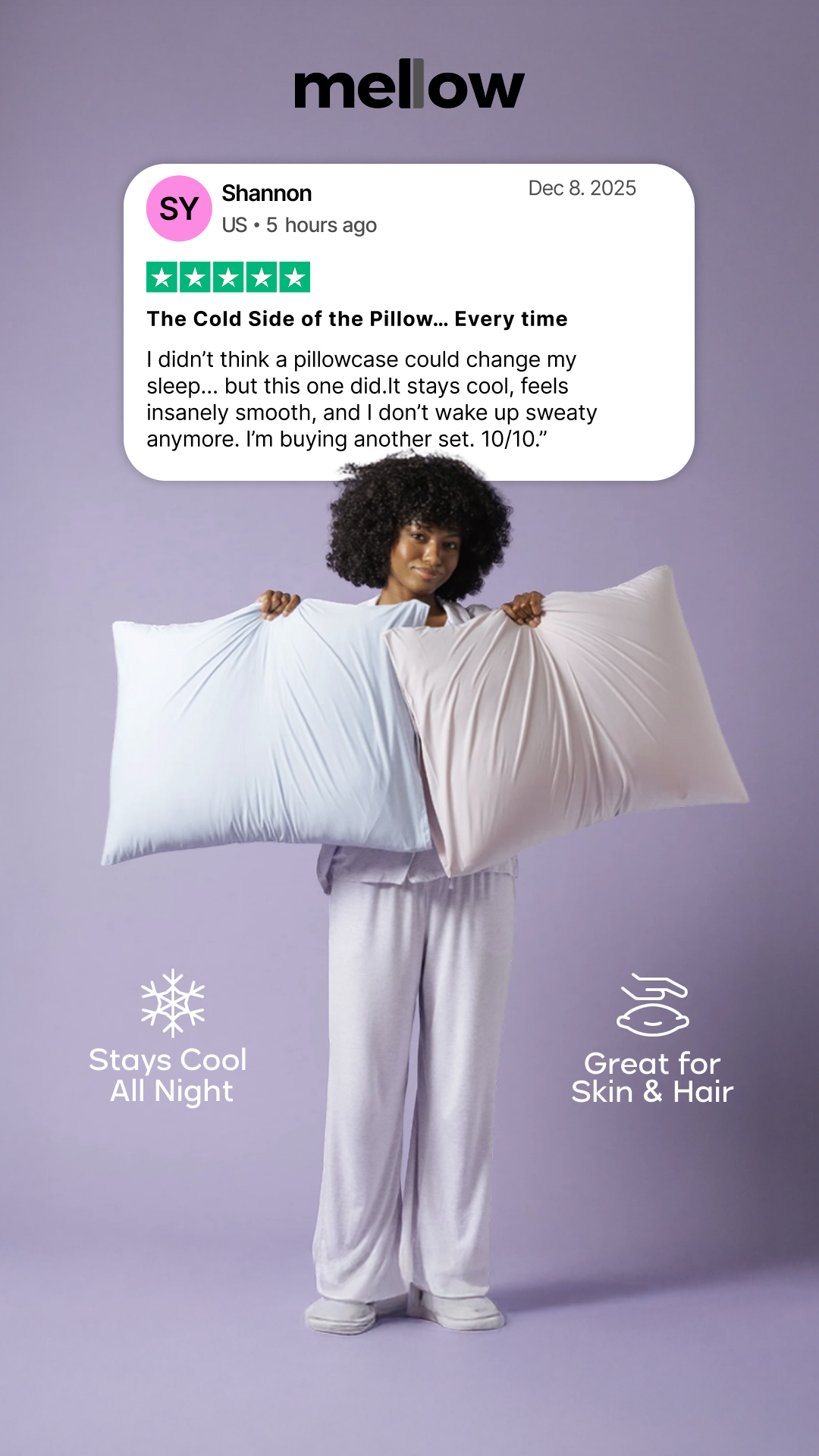 Mellow Pillows Facebook ad