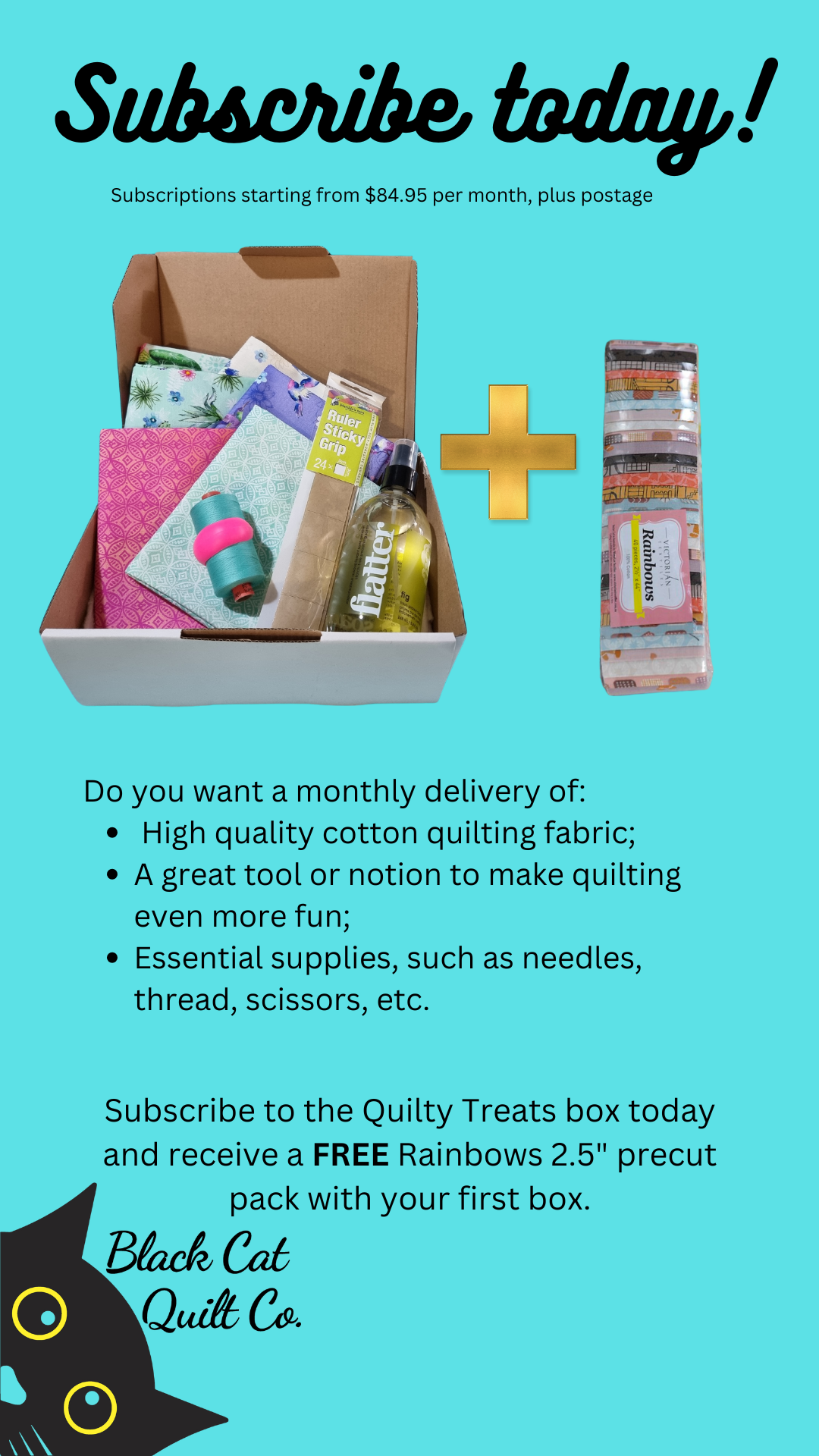 Black Cat Quilt Co Facebook ad from Jan 8, 2026