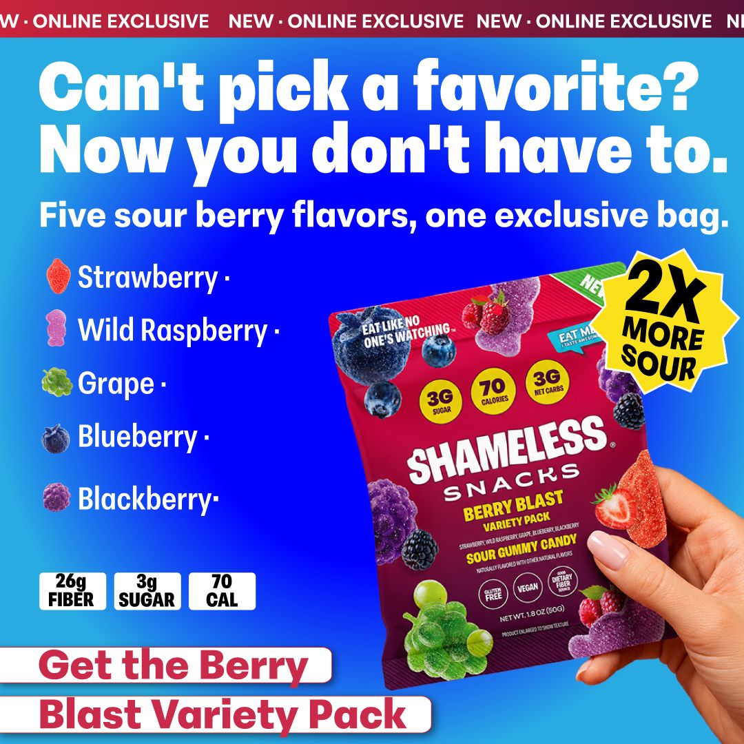 Shameless Snacks Facebook ad