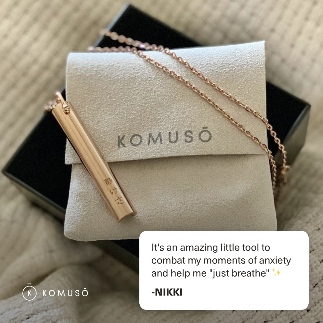 Komuso Design Facebook ad: Anxiety Relief in Seconds