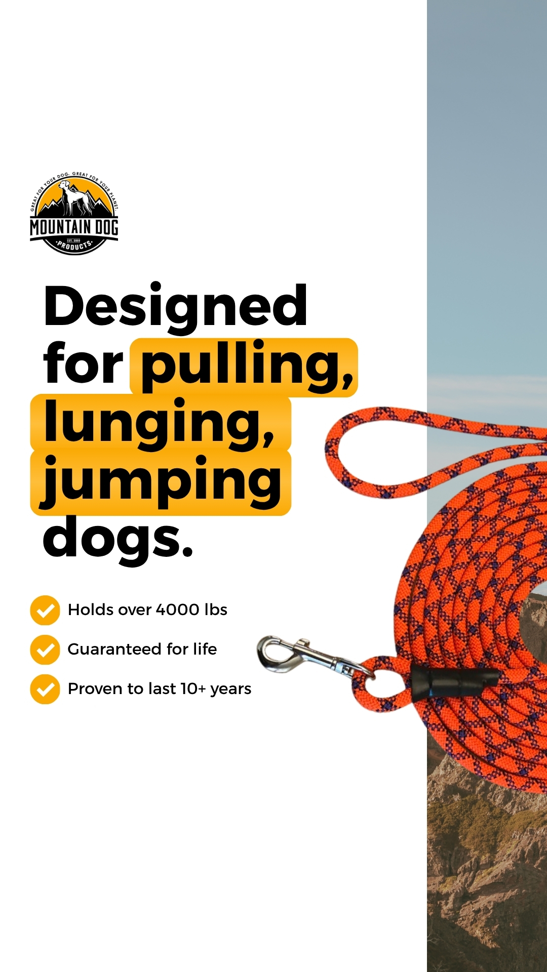 Mountain Dog Products Facebook ad