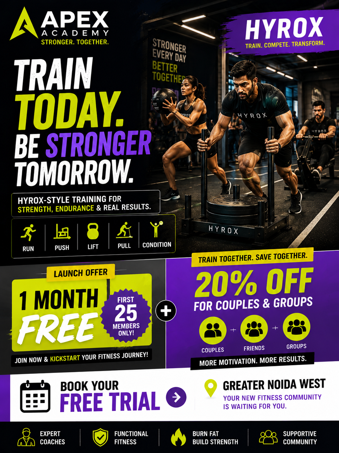 Apex Academy Facebook ad: TIRED OF BORING WORKOUTS?