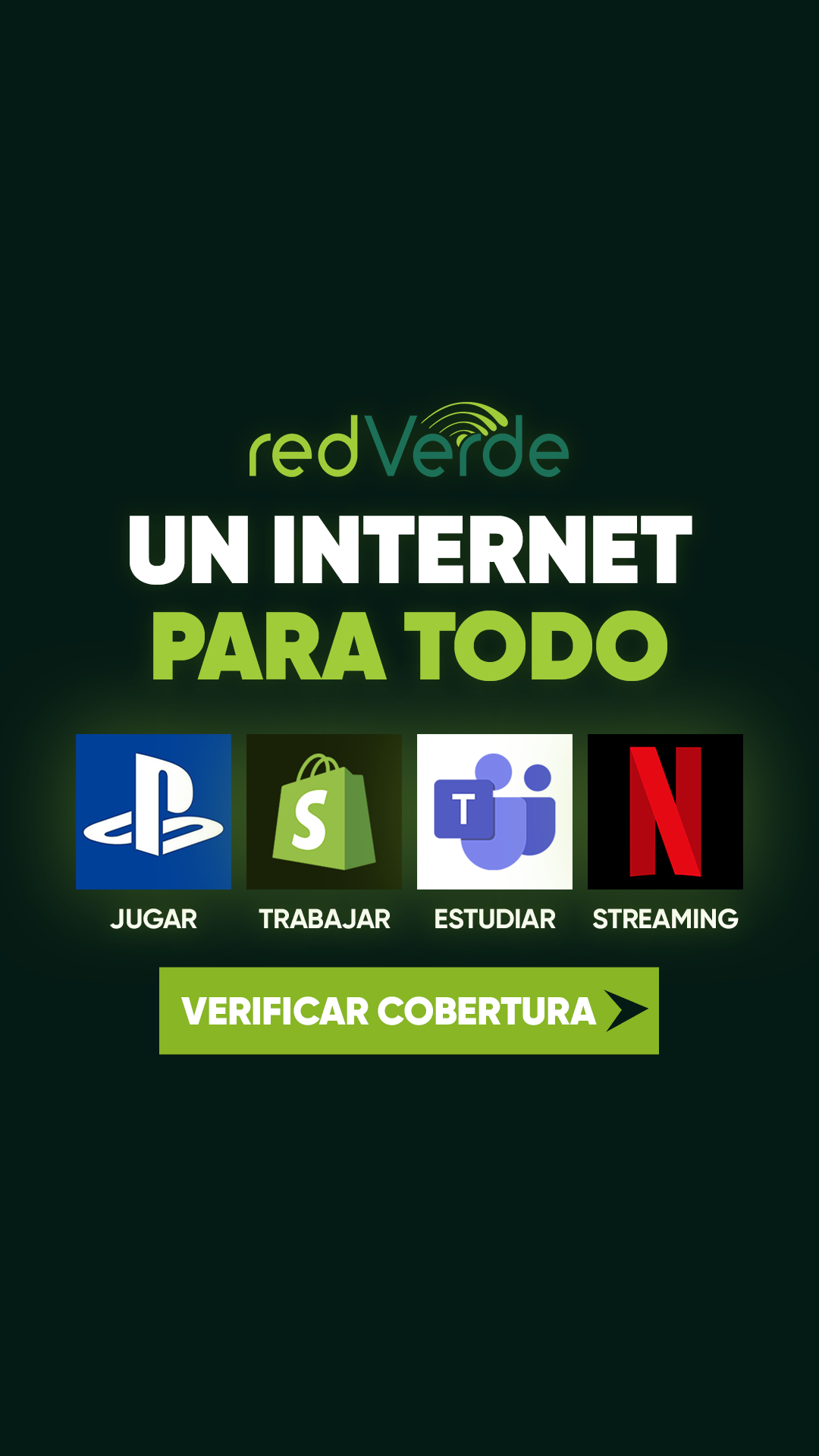 Red Verde Facebook ad: Activa tus 1,000 megas hoy