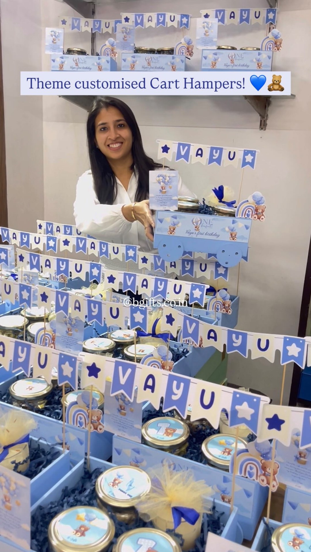 bgifts.co.in Facebook ad: Cart Hampers customised in Teddy Theme for Vayu’s…