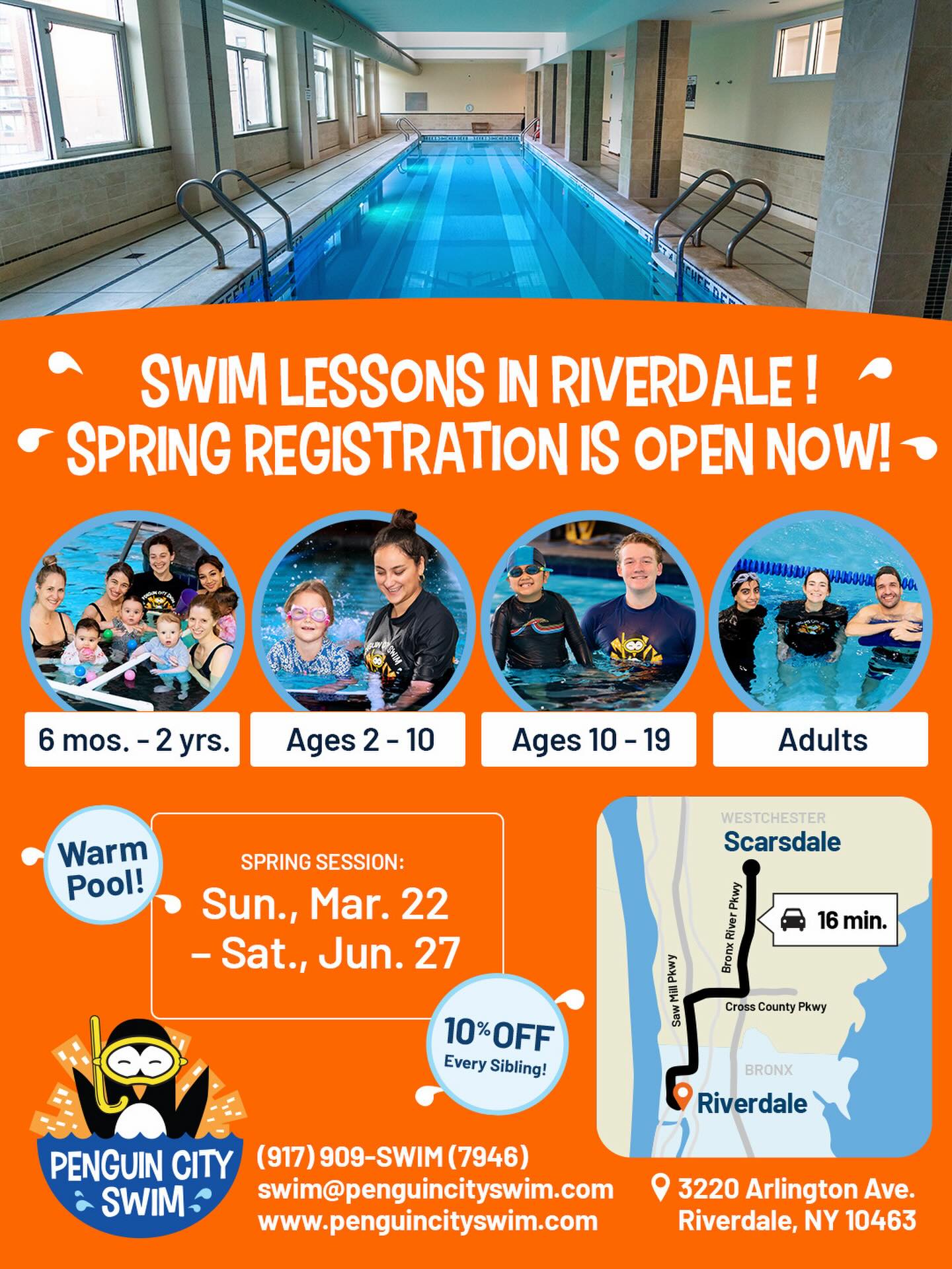 Penguin City Swim NYC Facebook ad: Penguin City Swim