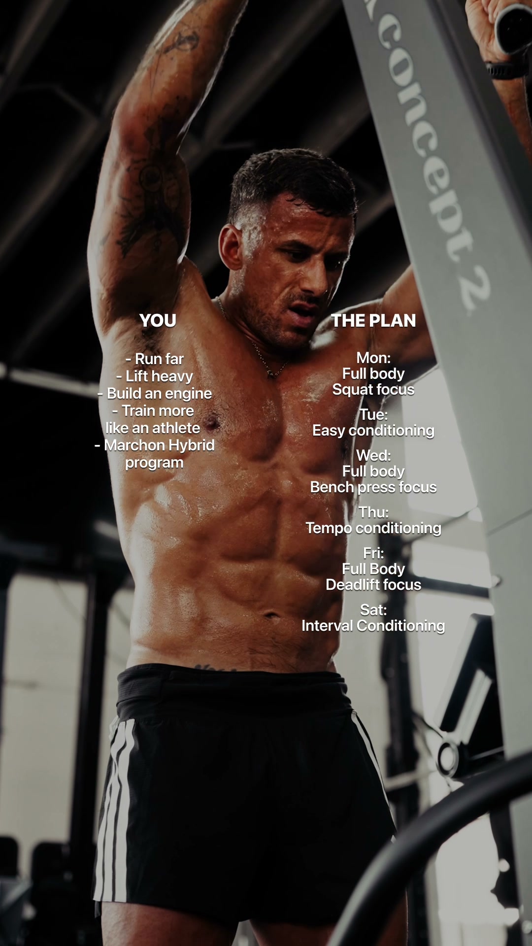 Ollie Marchon Facebook ad: If you want to run far and lift…