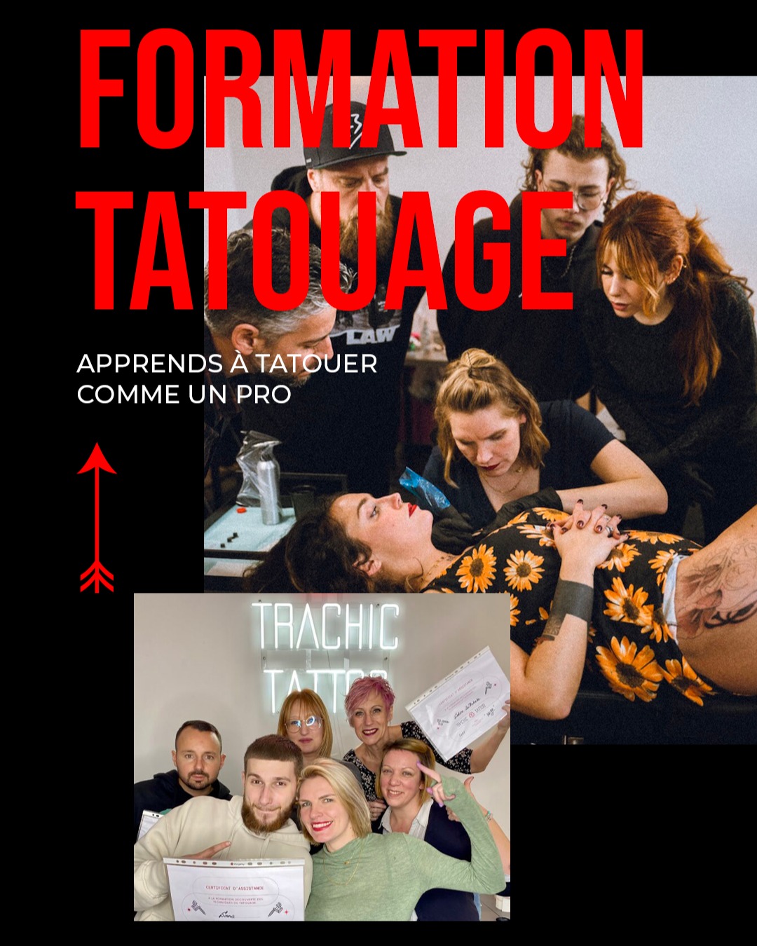 Trachictattoo Facebook ad: Formation Tatouage Professionnelle à Bruxelles | Trachic…