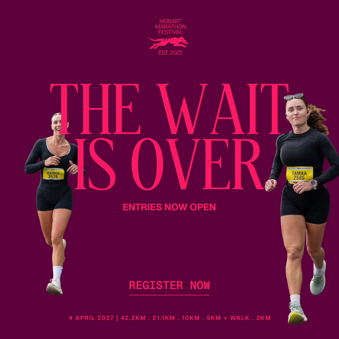 Hobart Marathon Festival Facebook ad: ENTRIES ARE OPEN!