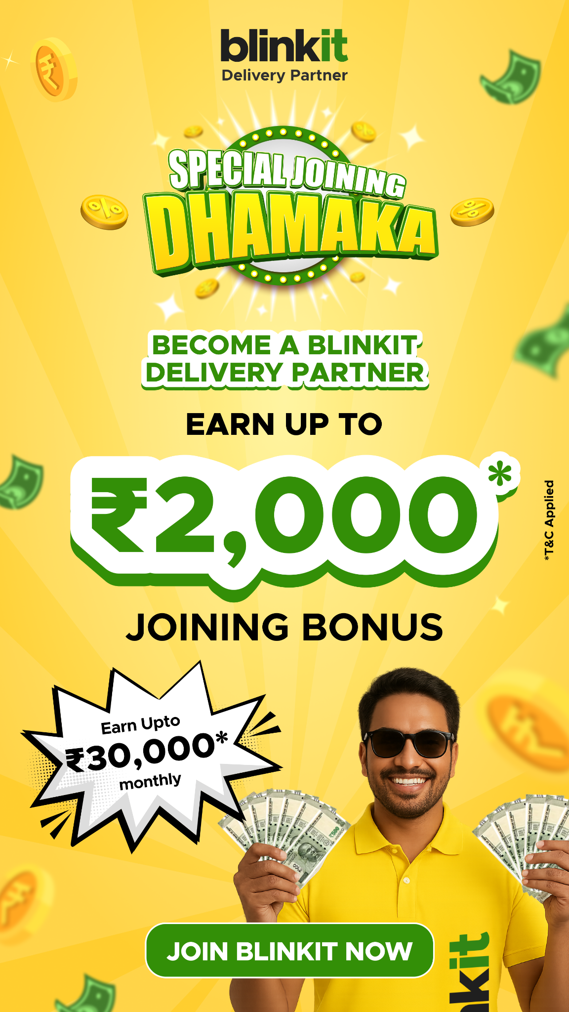 Blinkit Delivery Partners Facebook ad