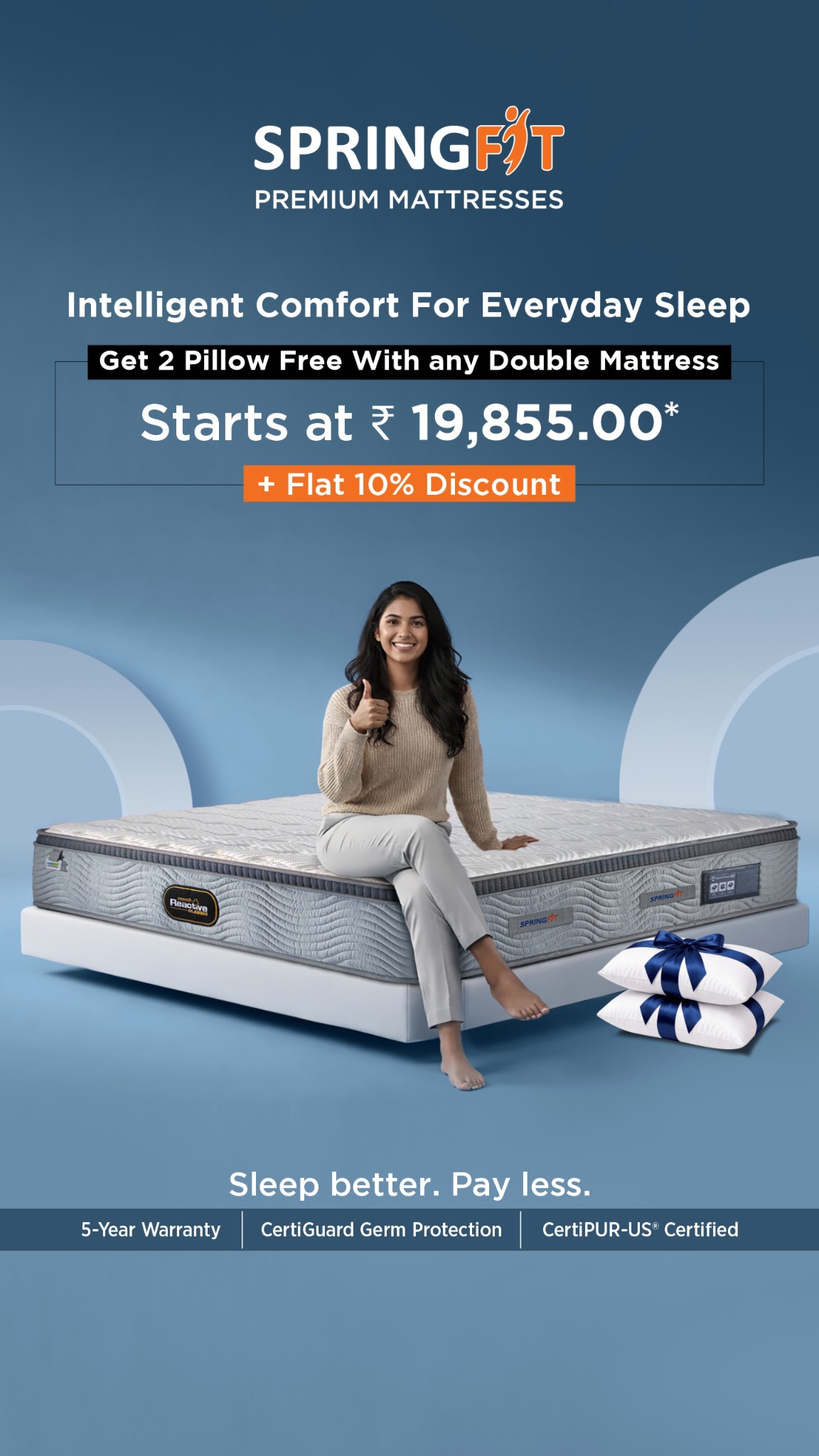 Springfit Mattress Facebook ad from Mar 9, 2026
