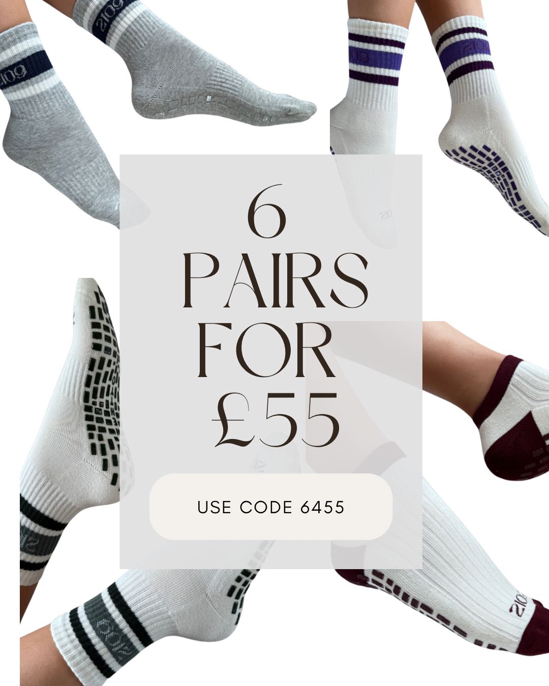 TwentyOne09 Pilates Grip Socks Facebook ad