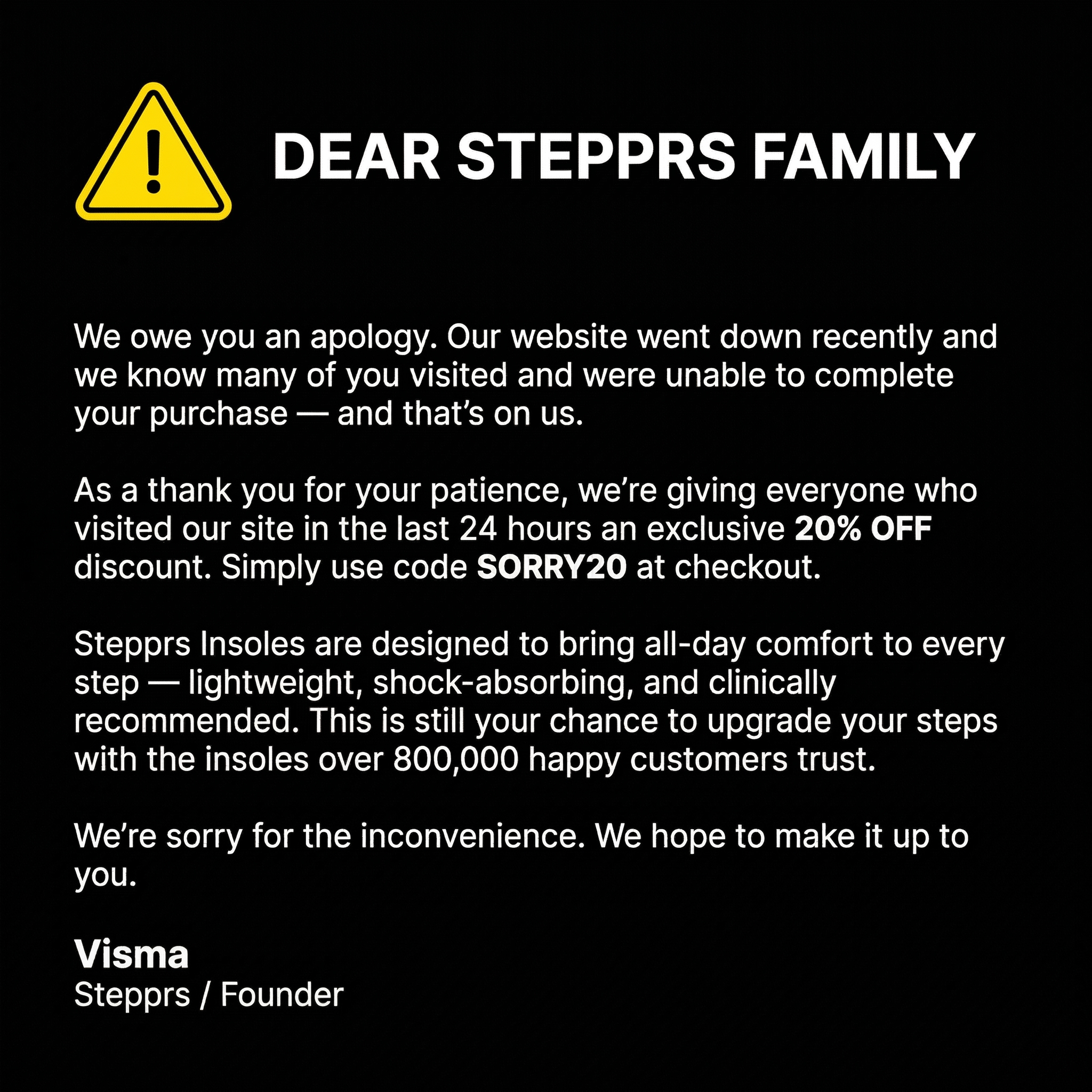 Stepprs Facebook ad