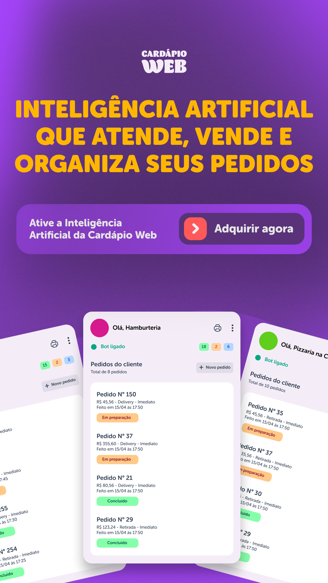 Cardápio Web Facebook ad