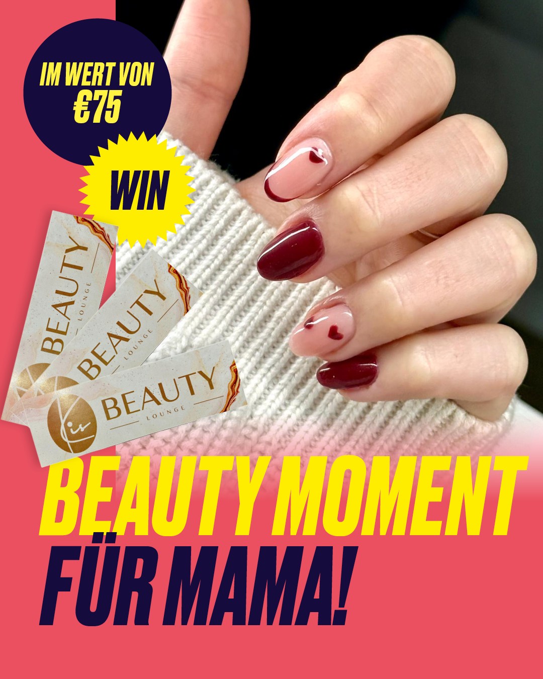 Center West Facebook ad: MUTTERTAGS-GEWINNSPIEL Zeit für Me-Time für Mama