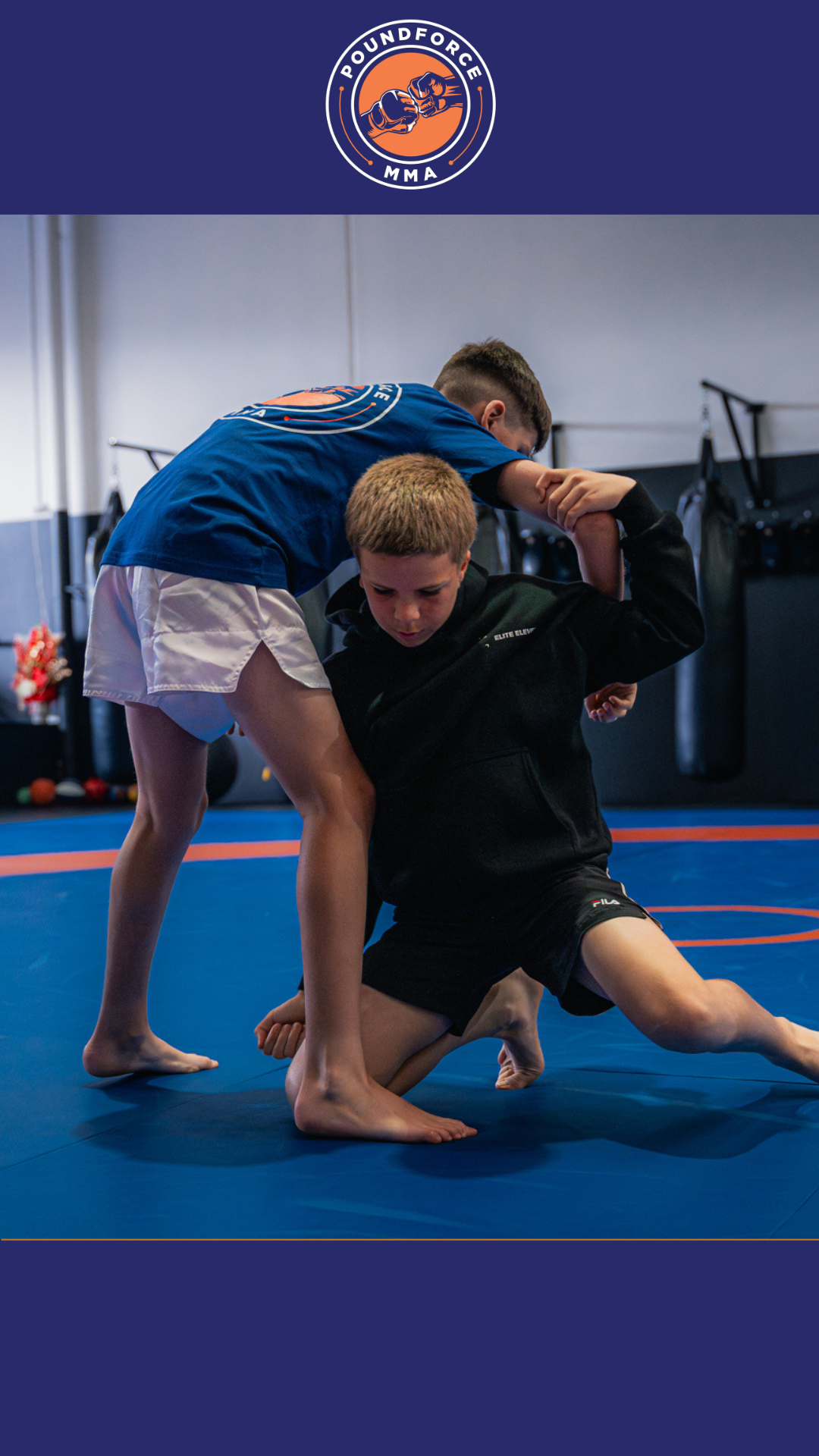 POUNDFORCE MMA Facebook ad: Free Kids Martial Arts Class!