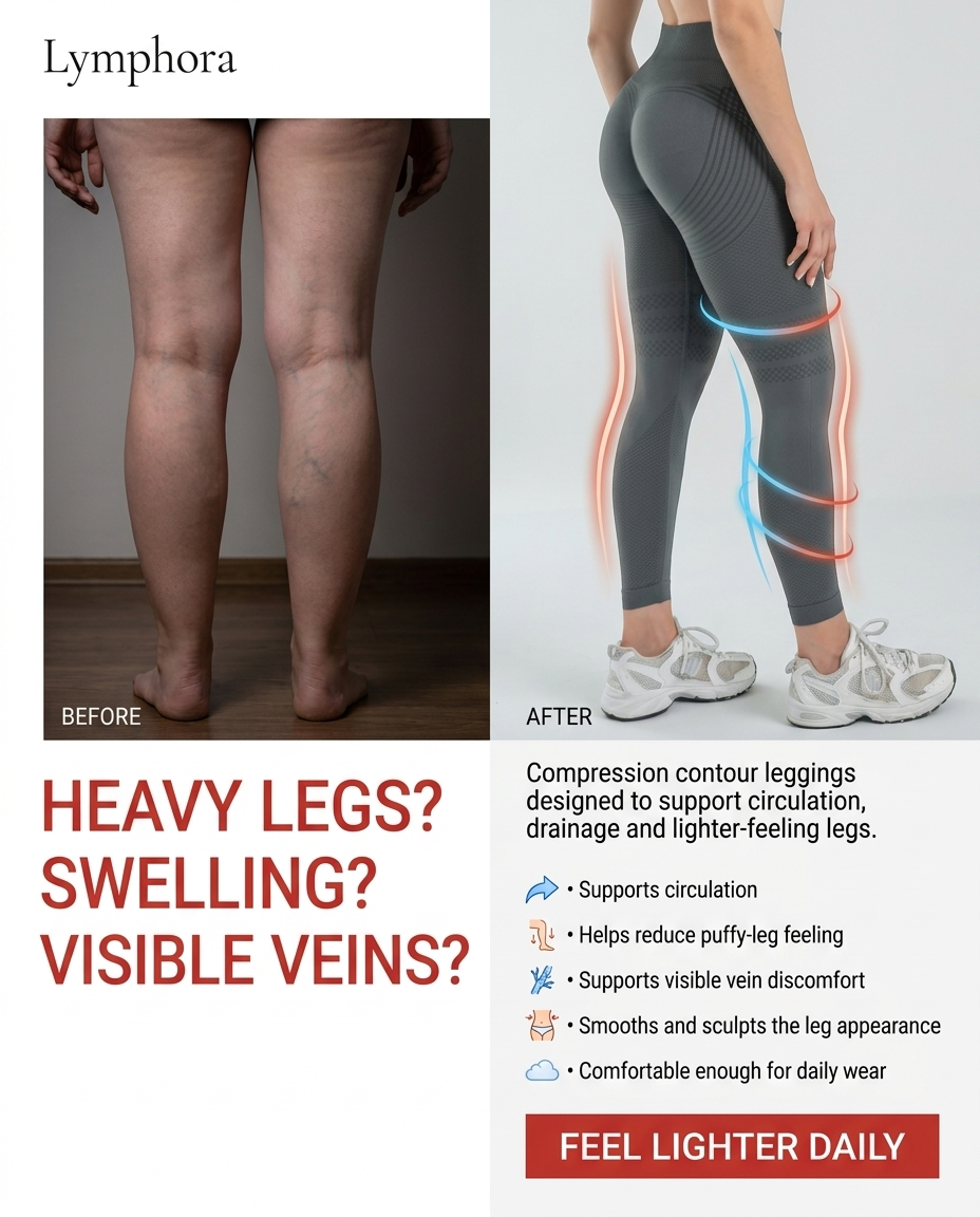 Lymphora Facebook ad: Heavy Legs? Swelling? Visible Veins?