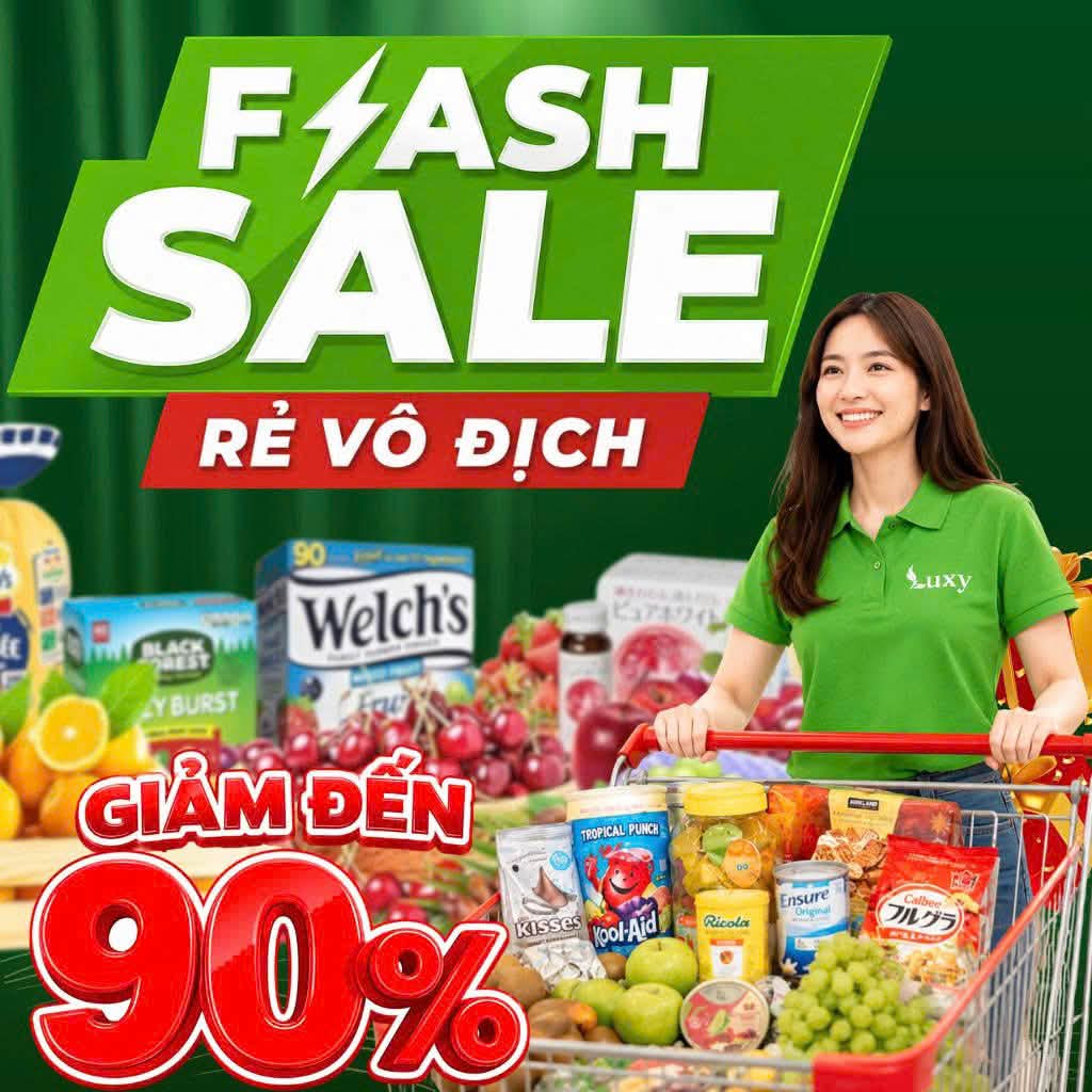 Siêu thị Luxy-sieuthiluxy.vn Facebook ad: Flashsale- RẺ VÔ ĐỊCH