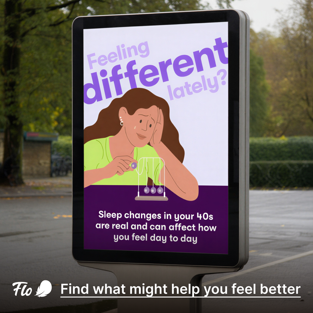 Flo Health App Facebook ad: Try Flo and never look back