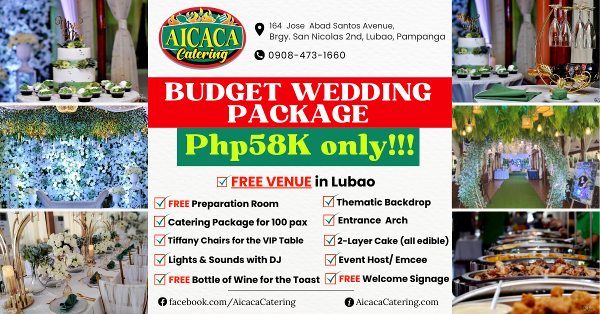 Aicaca Catering Services Facebook ad: VIEW PACKAGE DETAILS