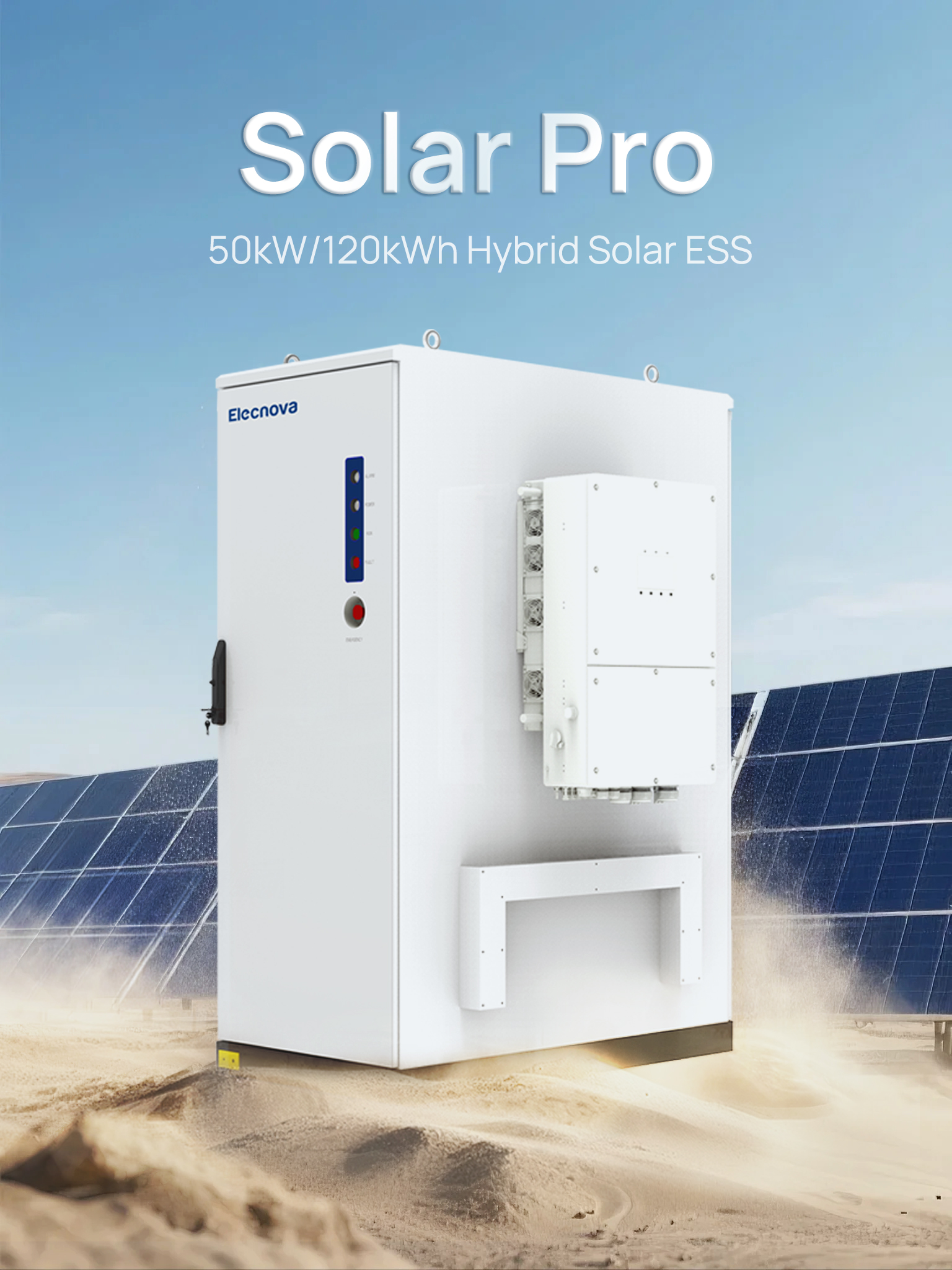 Elecnova - Digital distribution solution Facebook ad: Harness the sun’s power with the ECO-E120WP!