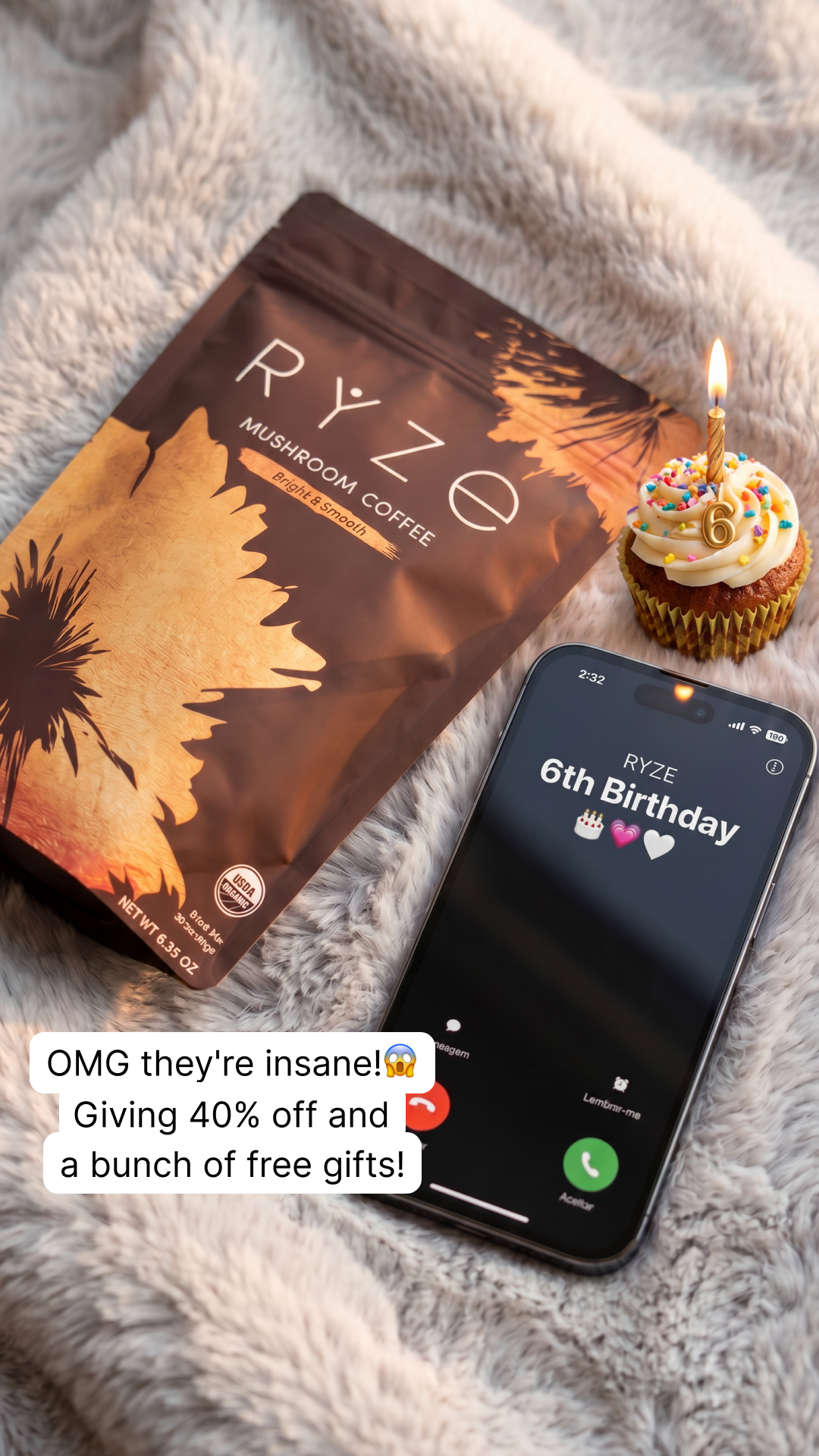 RYZE Superfoods Facebook ad
