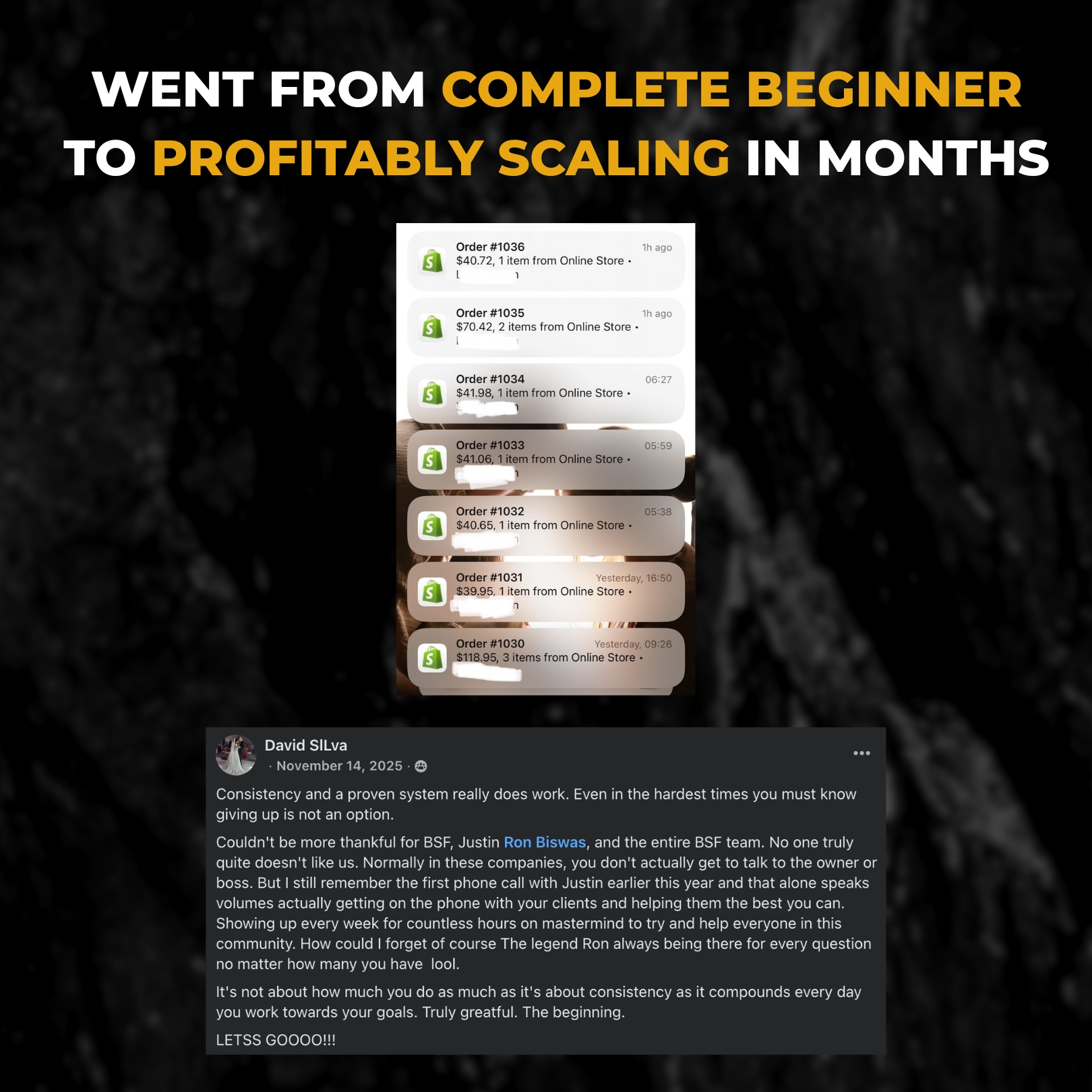 Justin Woll - BSF Facebook ad: Stop Getting Random Sales Days