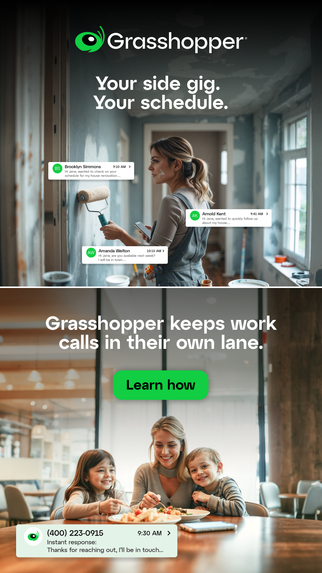 Grasshopper Facebook ad