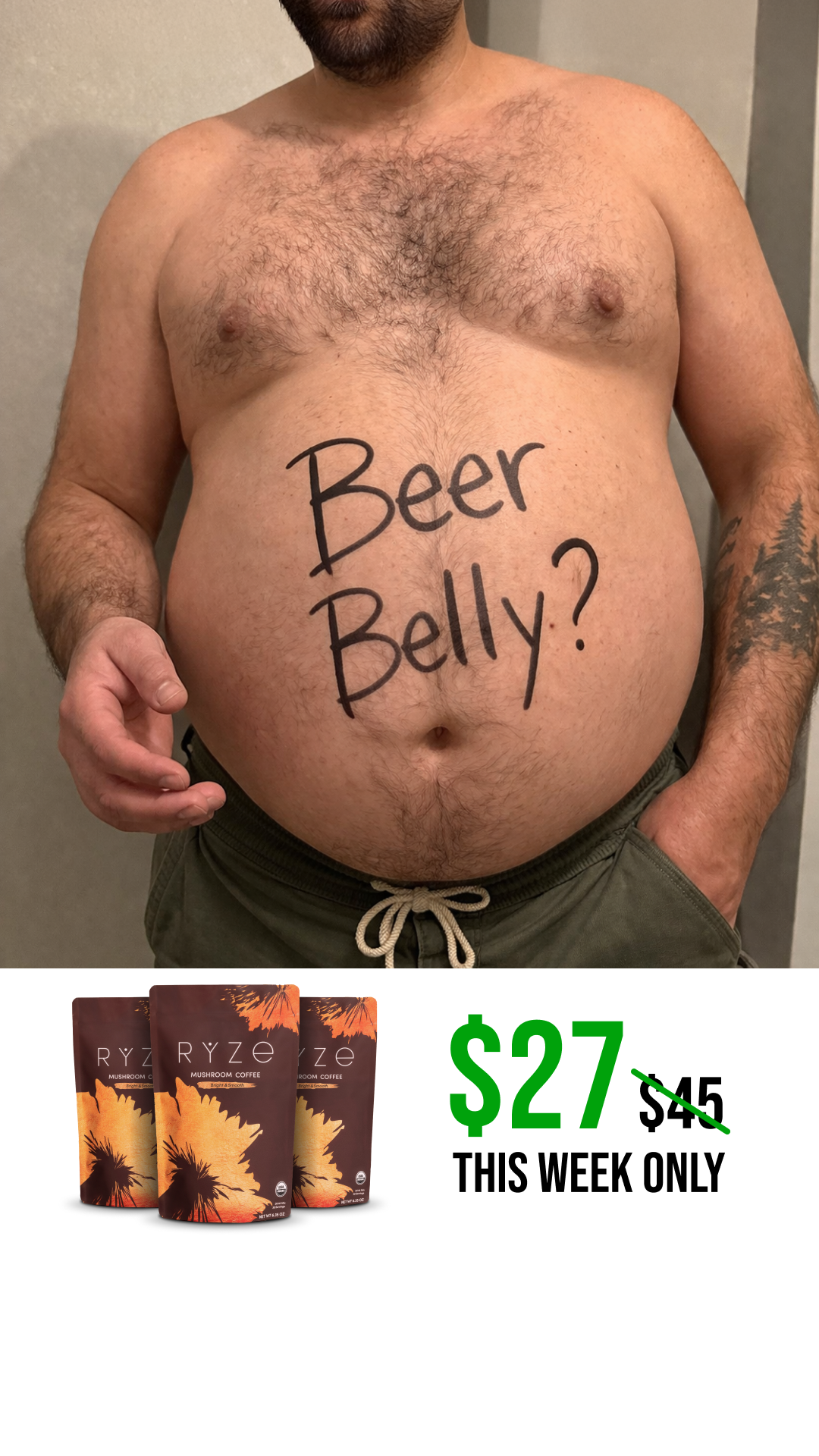 RYZE Superfoods Facebook ad
