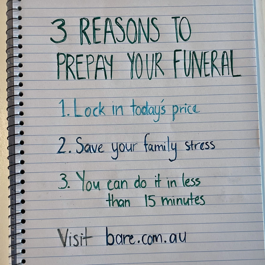 Bare Funerals & Cremations Facebook ad
